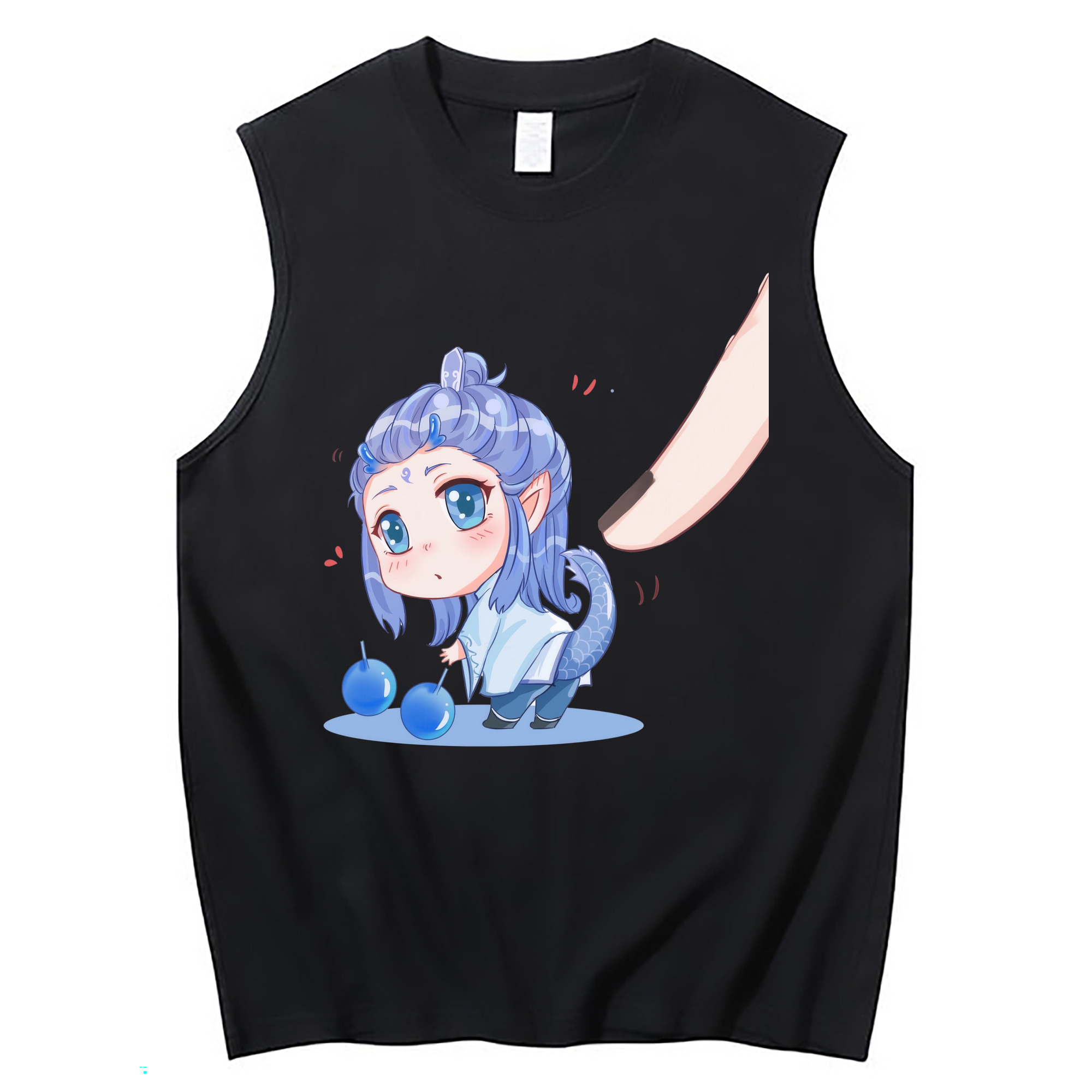 （画像用） Ne Zha 2 ナタ 魔童の大暴れ コットン100％タンクトップ（フロントプリント）