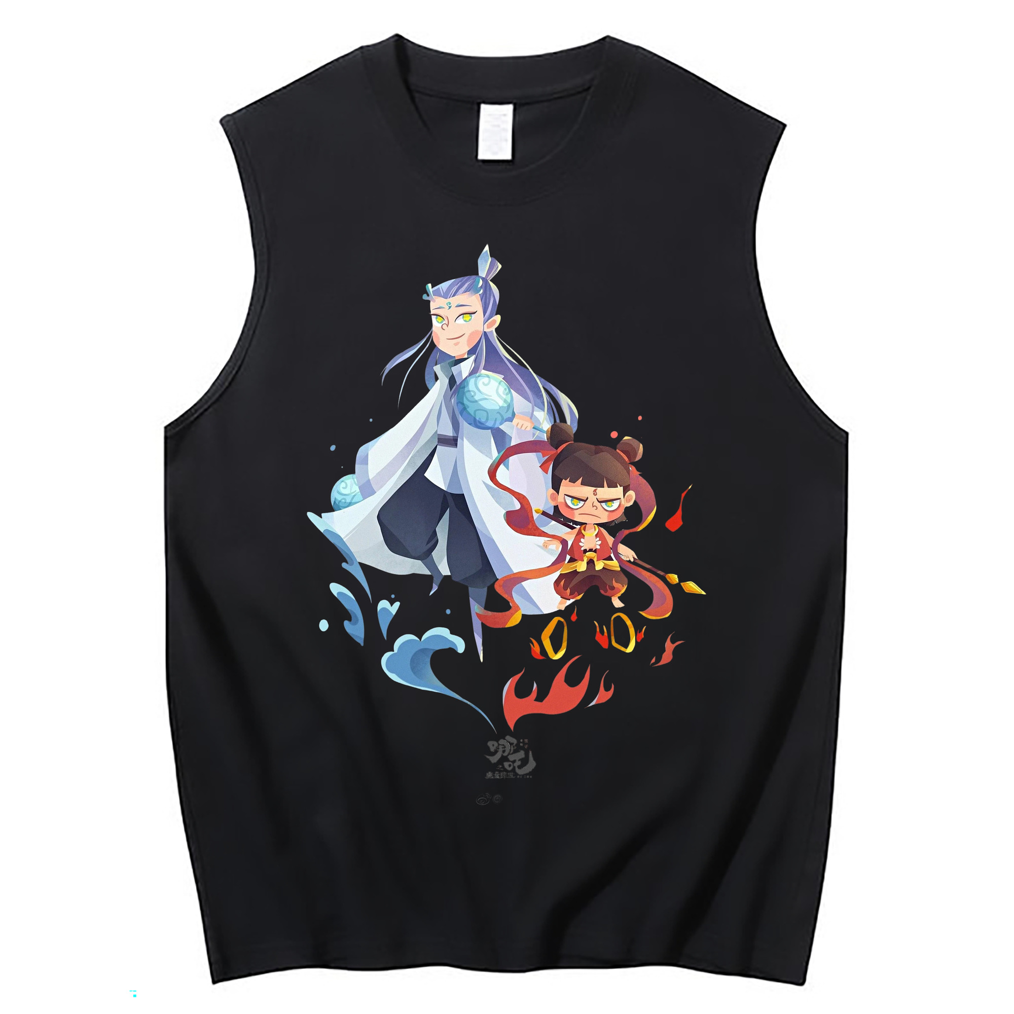 （画像用） Ne Zha 2 ナタ 魔童の大暴れ コットン100％タンクトップ（フロントプリント）