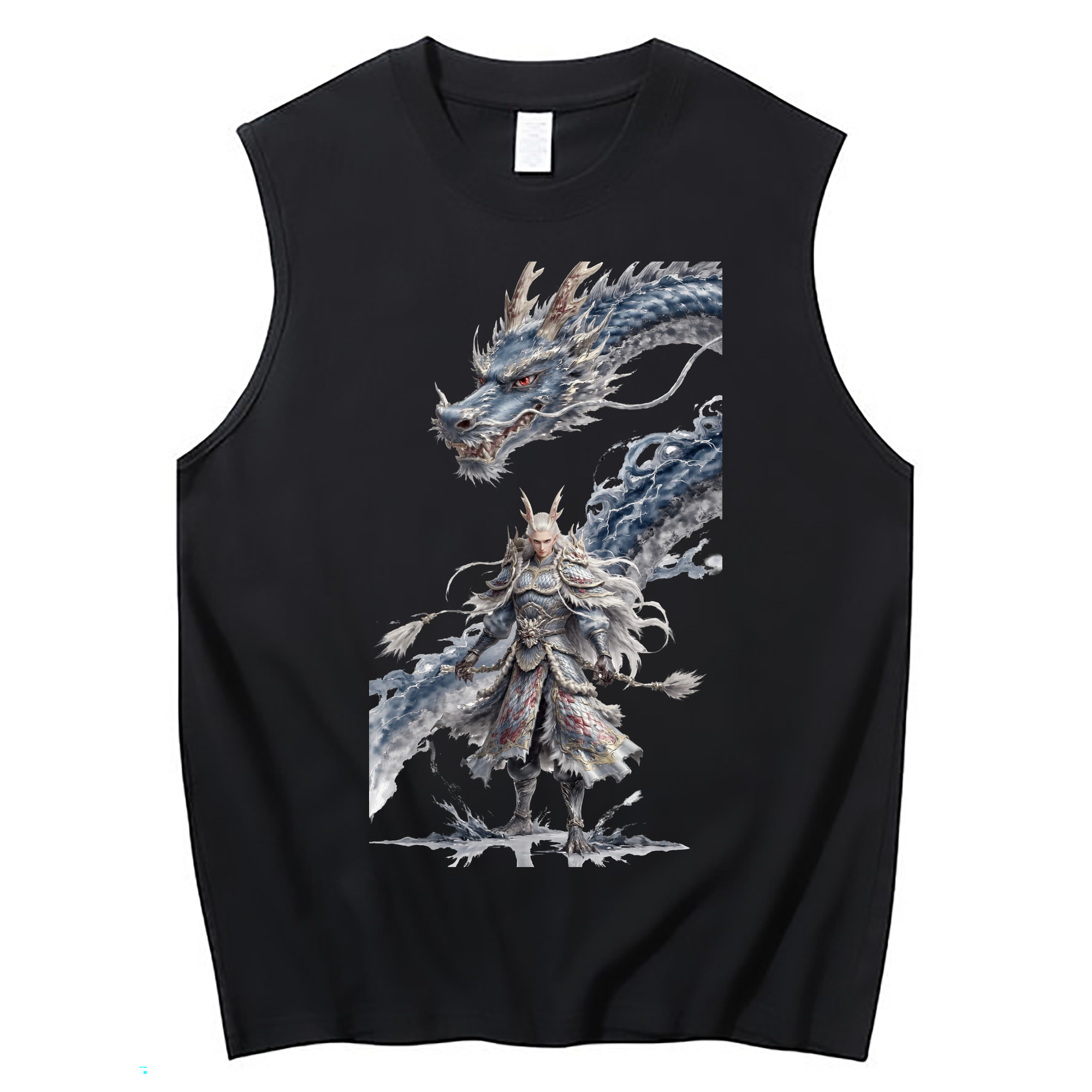 （画像用） Ne Zha 2 ナタ 魔童の大暴れ コットン100％タンクトップ（フロントプリント）