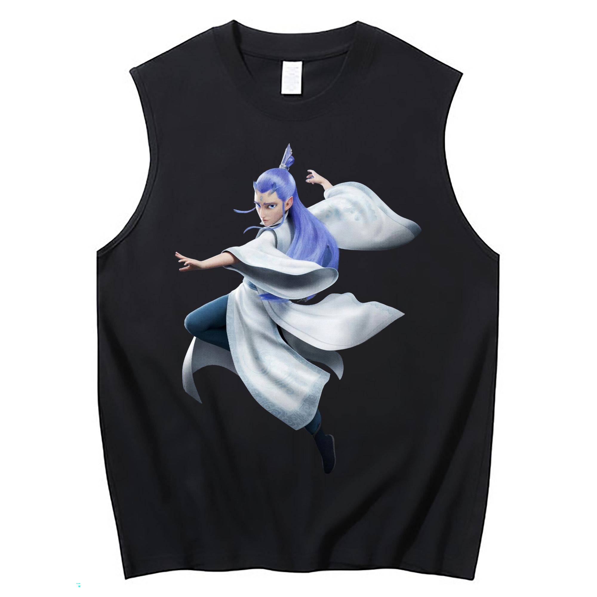 （画像用） Ne Zha 2 ナタ 魔童の大暴れ コットン100％タンクトップ（フロントプリント）