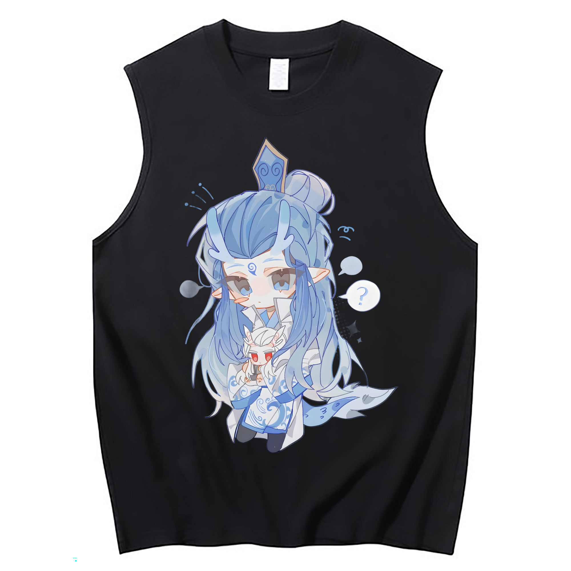 （画像用） Ne Zha 2 ナタ 魔童の大暴れ コットン100％タンクトップ（フロントプリント）