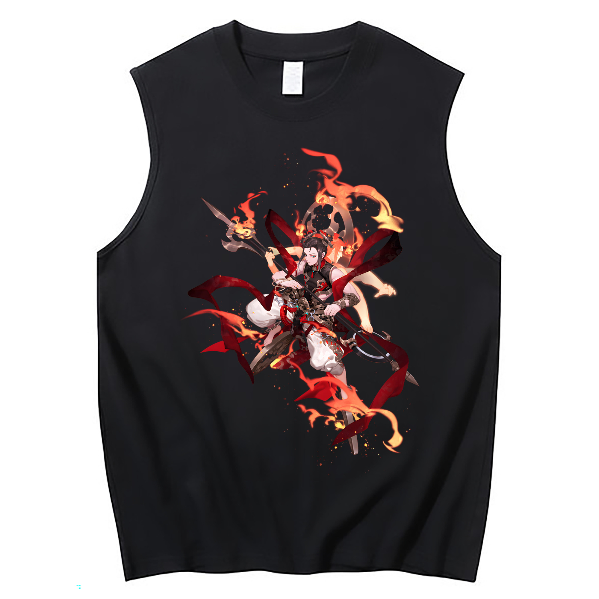 （画像用） Ne Zha 2 ナタ 魔童の大暴れ コットン100％タンクトップ（フロントプリント）