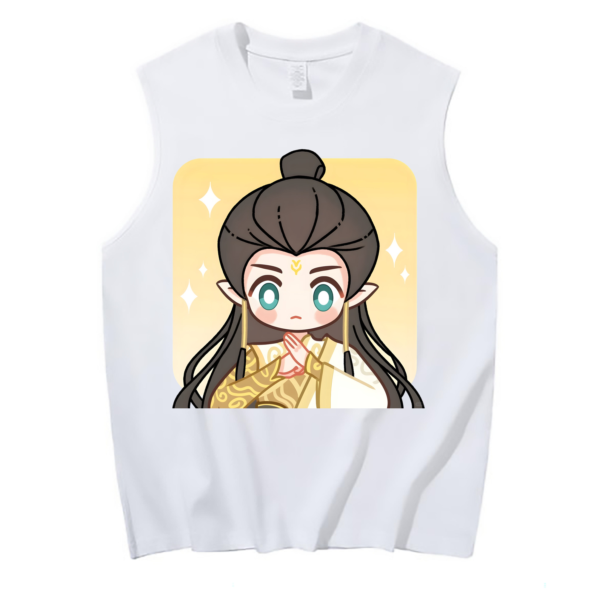 （画像用） Ne Zha 2 ナタ 魔童の大暴れ コットン100％タンクトップ（フロントプリント）