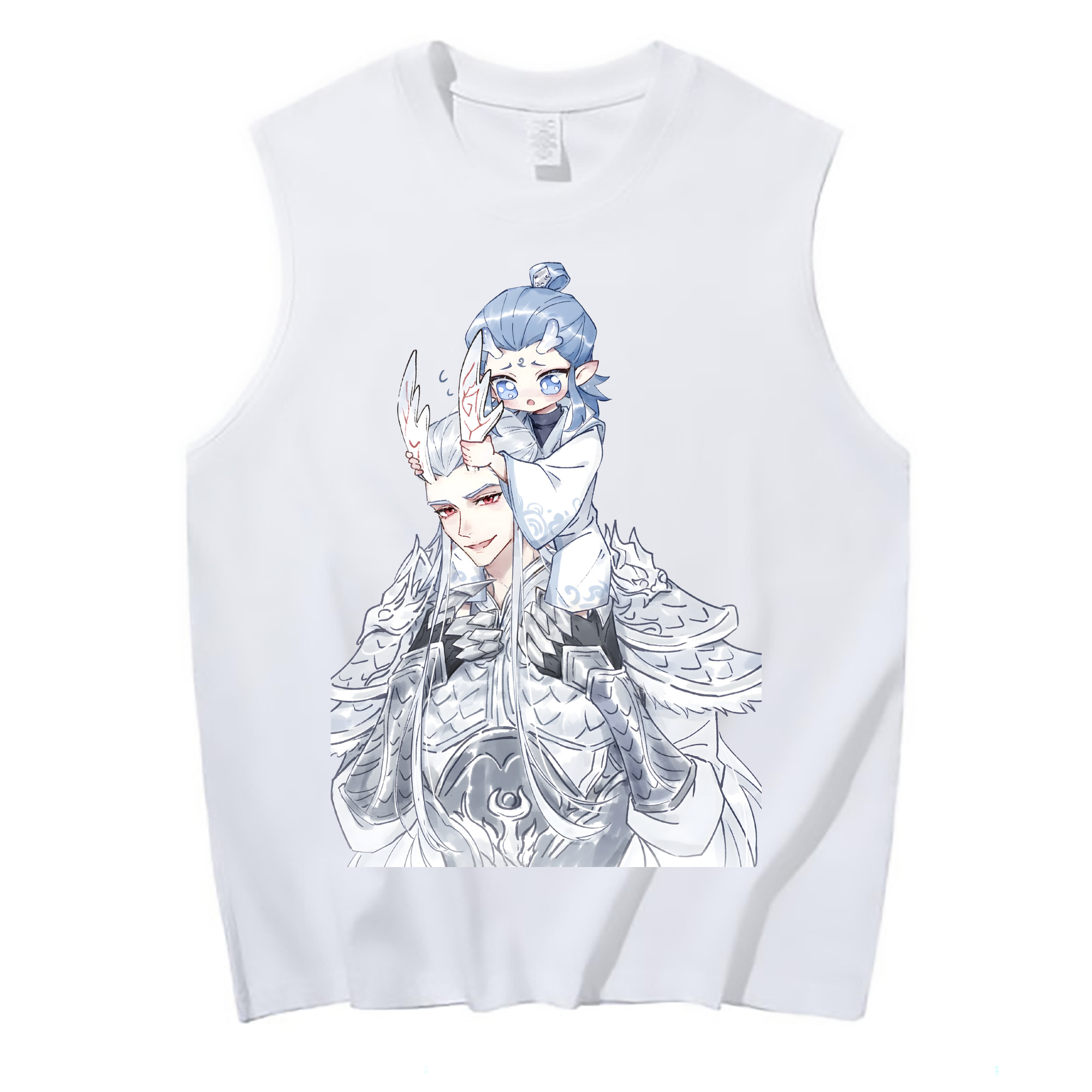 （画像用） Ne Zha 2 ナタ 魔童の大暴れ コットン100％タンクトップ（フロントプリント）