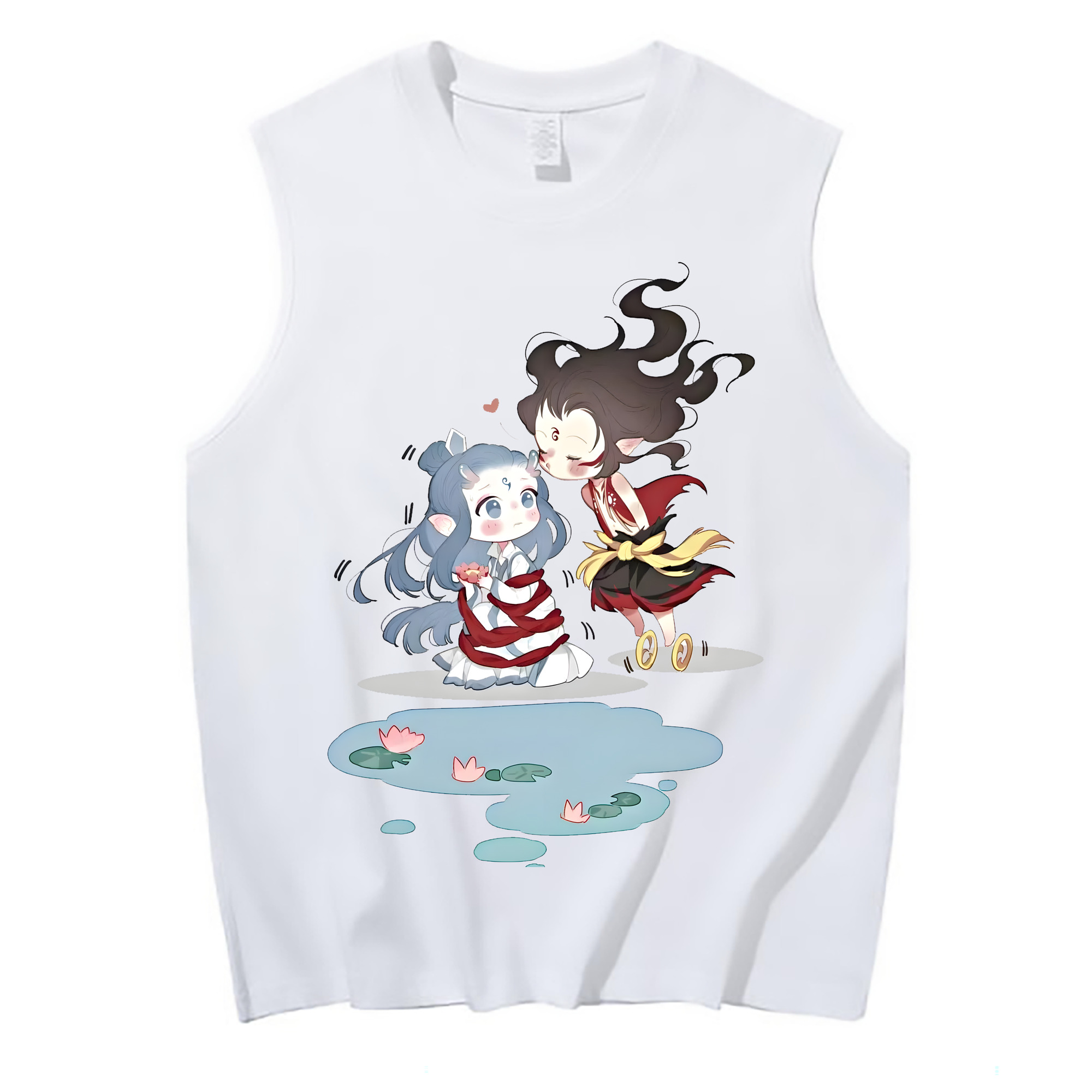 （画像用） Ne Zha 2 ナタ 魔童の大暴れ コットン100％タンクトップ（フロントプリント）