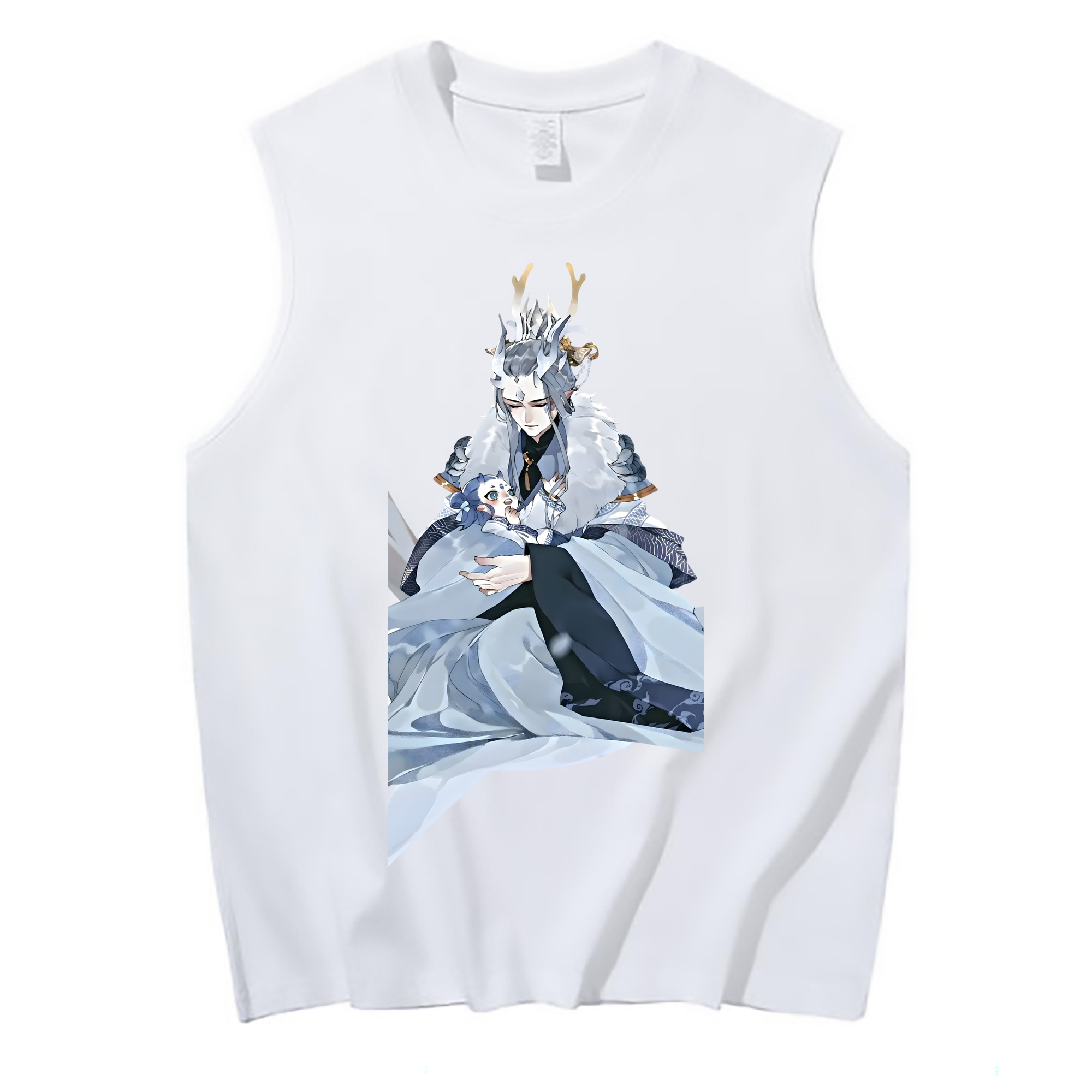 （画像用） Ne Zha 2 ナタ 魔童の大暴れ コットン100％タンクトップ（フロントプリント）