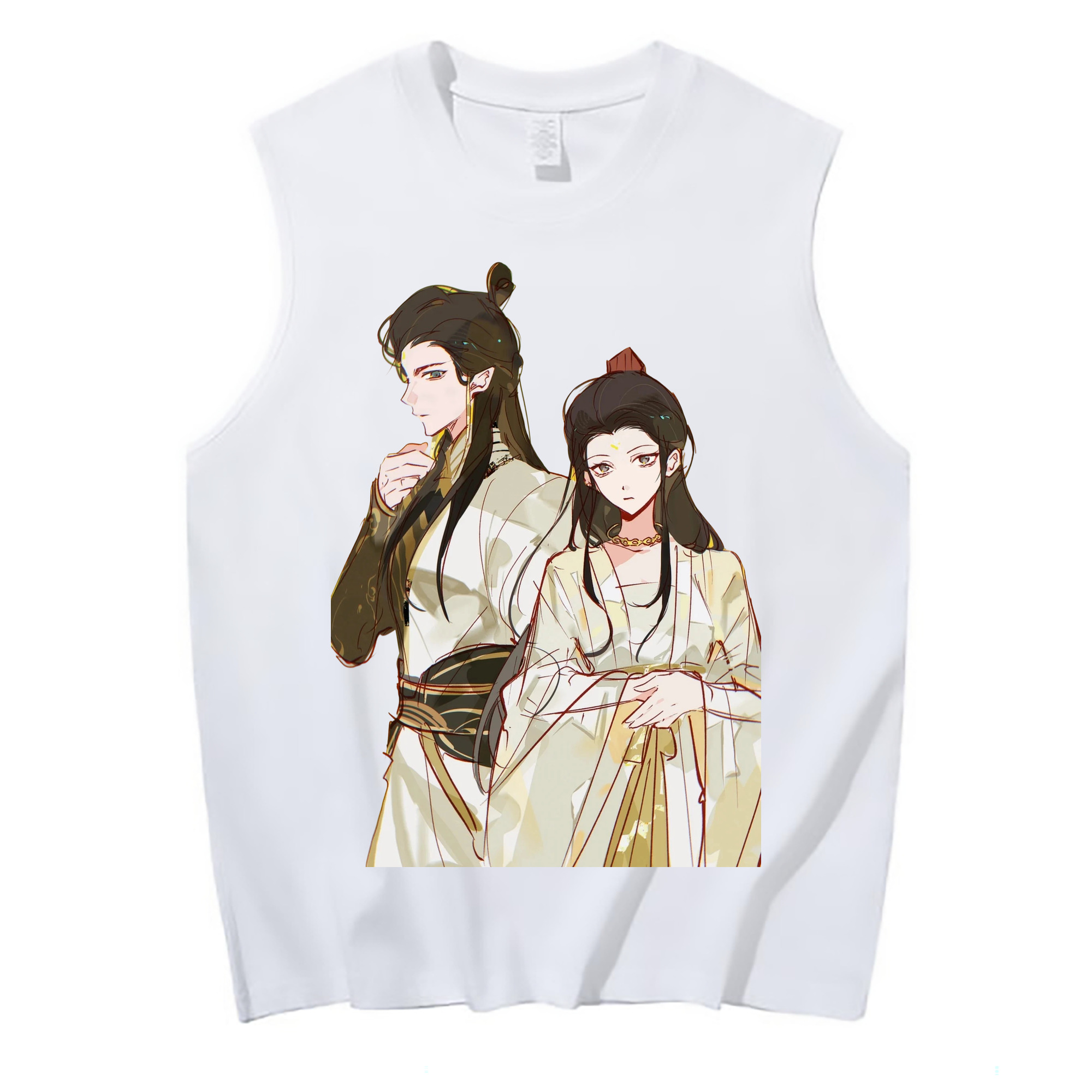 （画像用） Ne Zha 2 ナタ 魔童の大暴れ コットン100％タンクトップ（フロントプリント）
