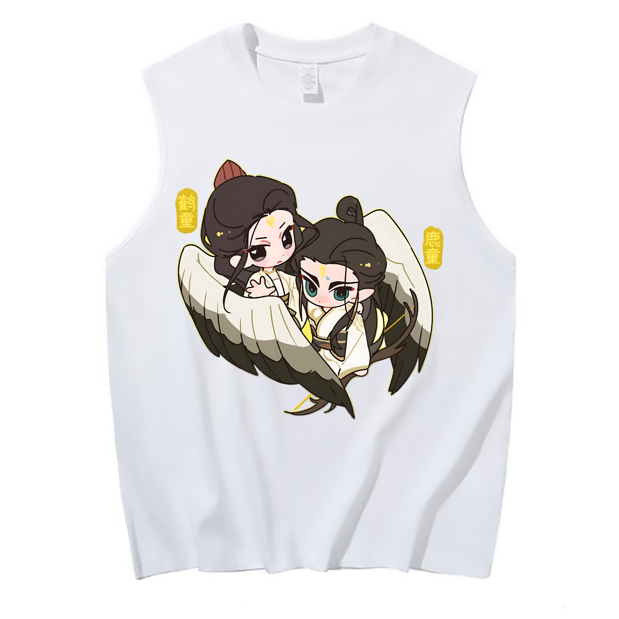 （画像用） Ne Zha 2 ナタ 魔童の大暴れ コットン100％タンクトップ（フロントプリント）