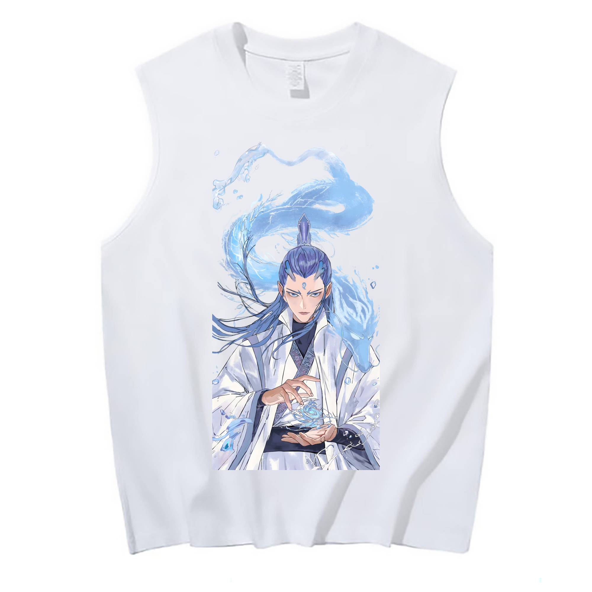 （画像用） Ne Zha 2 ナタ 魔童の大暴れ コットン100％タンクトップ（フロントプリント）