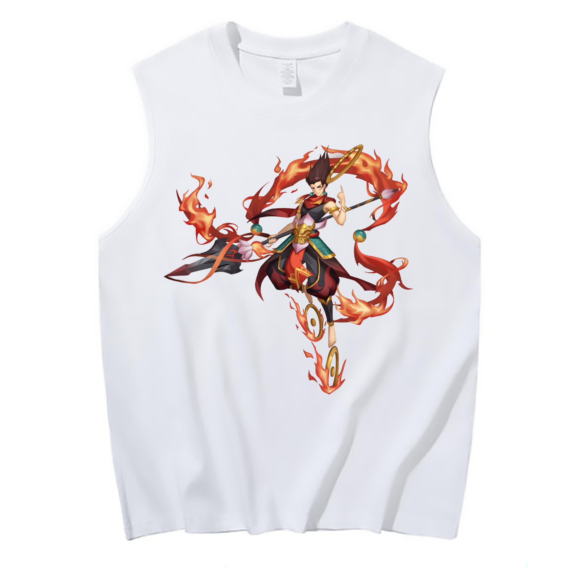（画像用） Ne Zha 2 ナタ 魔童の大暴れ コットン100％タンクトップ（フロントプリント）