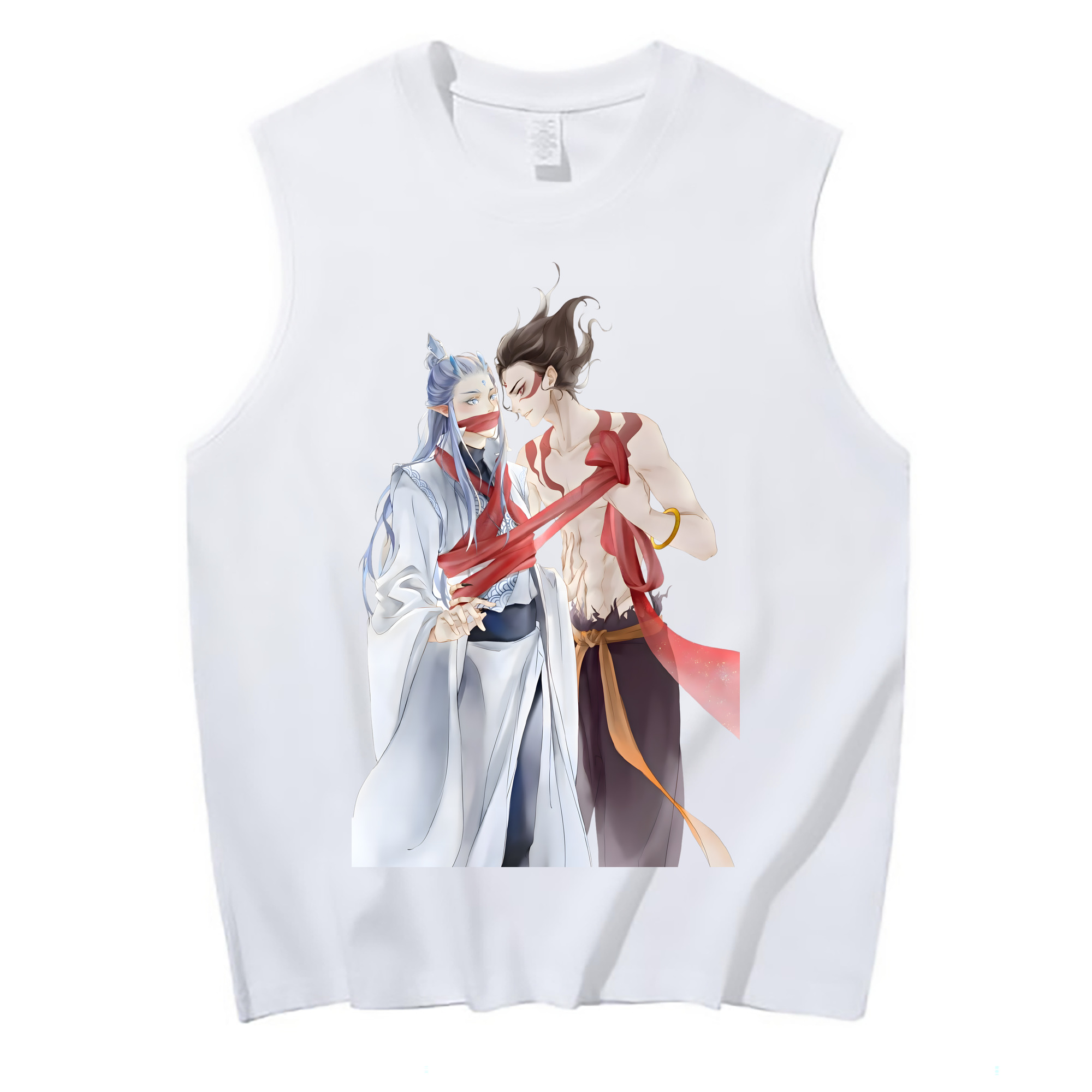 （画像用） Ne Zha 2 ナタ 魔童の大暴れ コットン100％タンクトップ（フロントプリント）