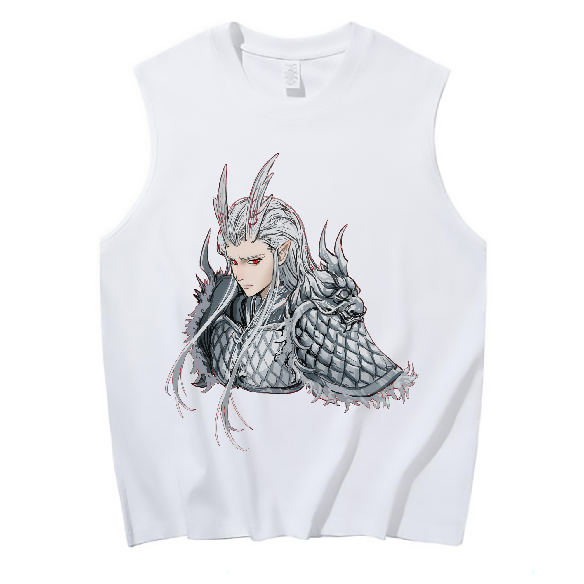 （画像用） Ne Zha 2 ナタ 魔童の大暴れ コットン100％タンクトップ（フロントプリント）