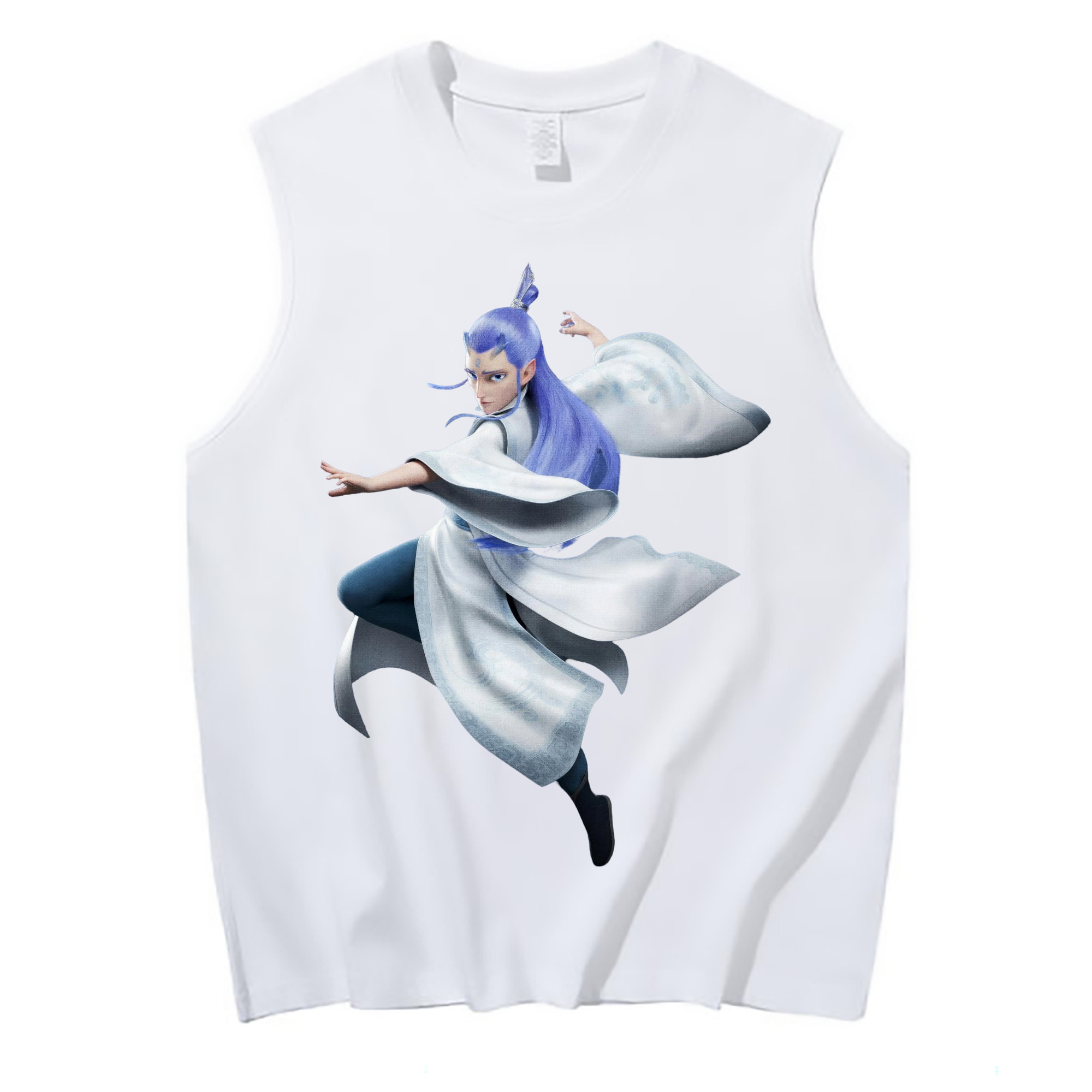 （画像用） Ne Zha 2 ナタ 魔童の大暴れ コットン100％タンクトップ（フロントプリント）
