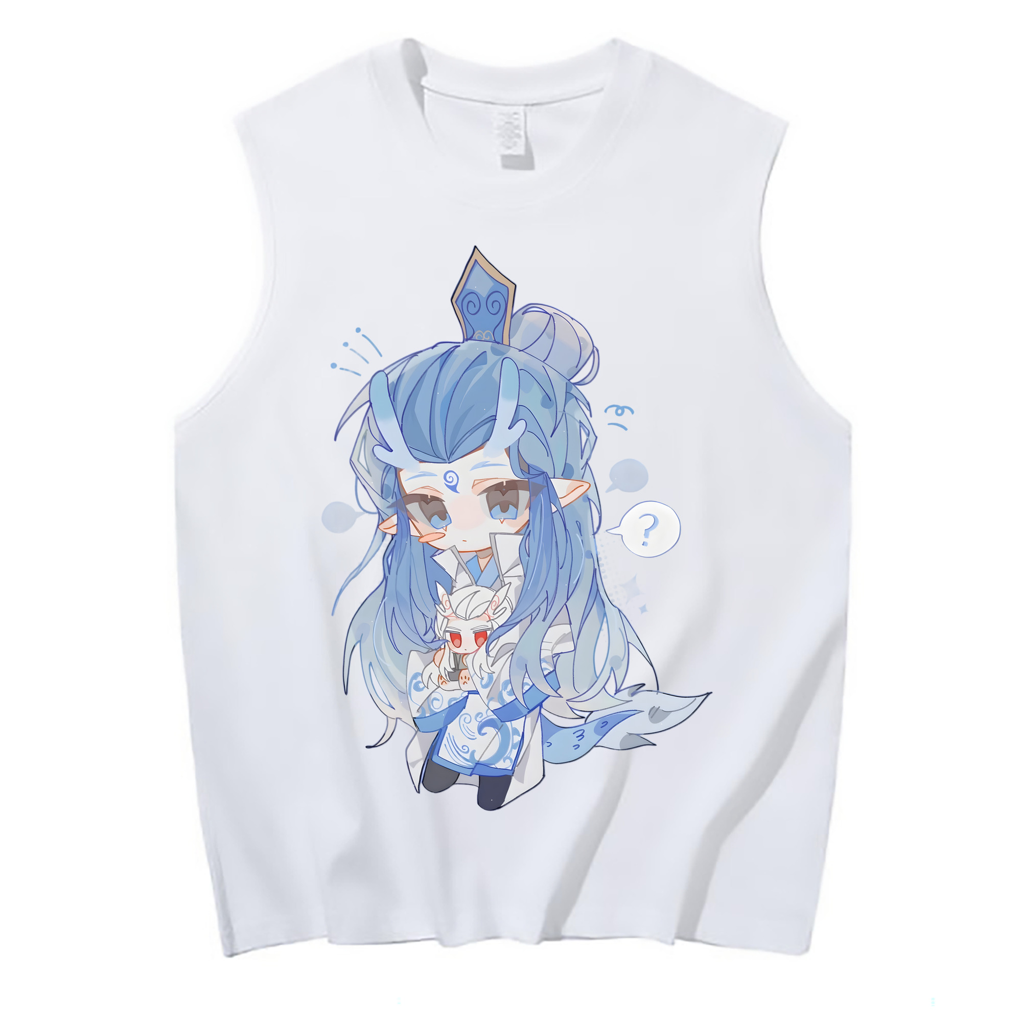 （画像用） Ne Zha 2 ナタ 魔童の大暴れ コットン100％タンクトップ（フロントプリント）