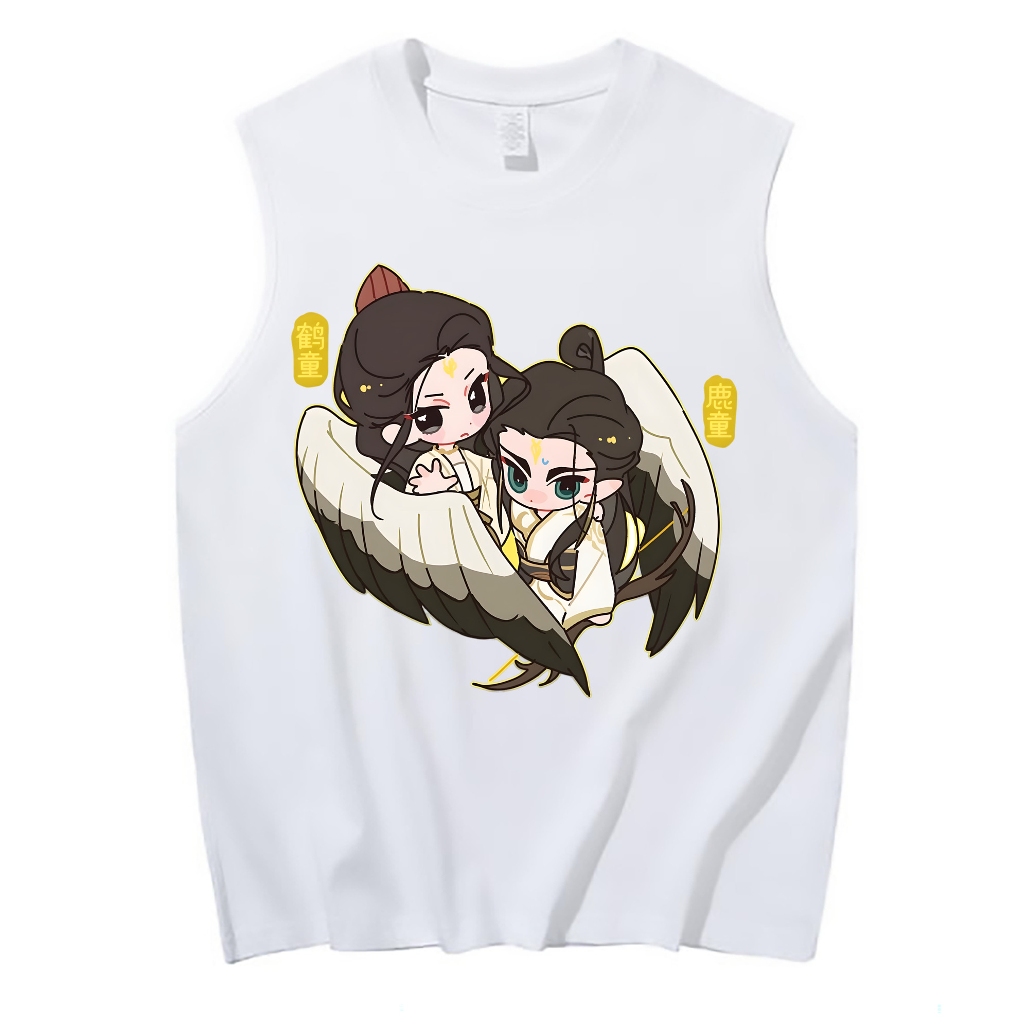（画像用） Ne Zha 2 ナタ 魔童の大暴れ コットン100％タンクトップ（フロントプリント）