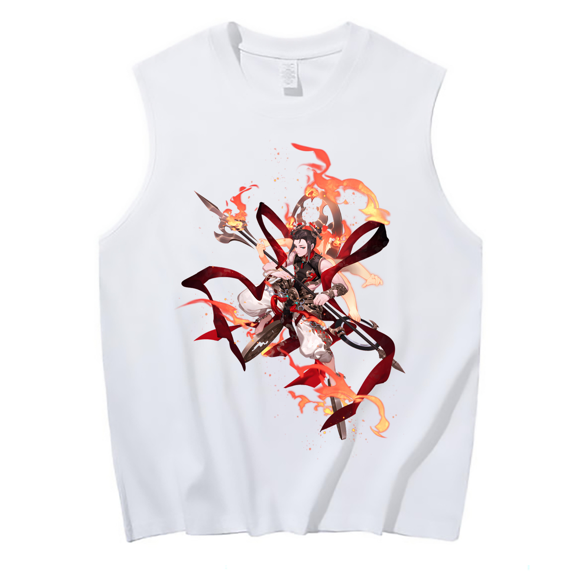 （画像用） Ne Zha 2 ナタ 魔童の大暴れ コットン100％タンクトップ（フロントプリント）