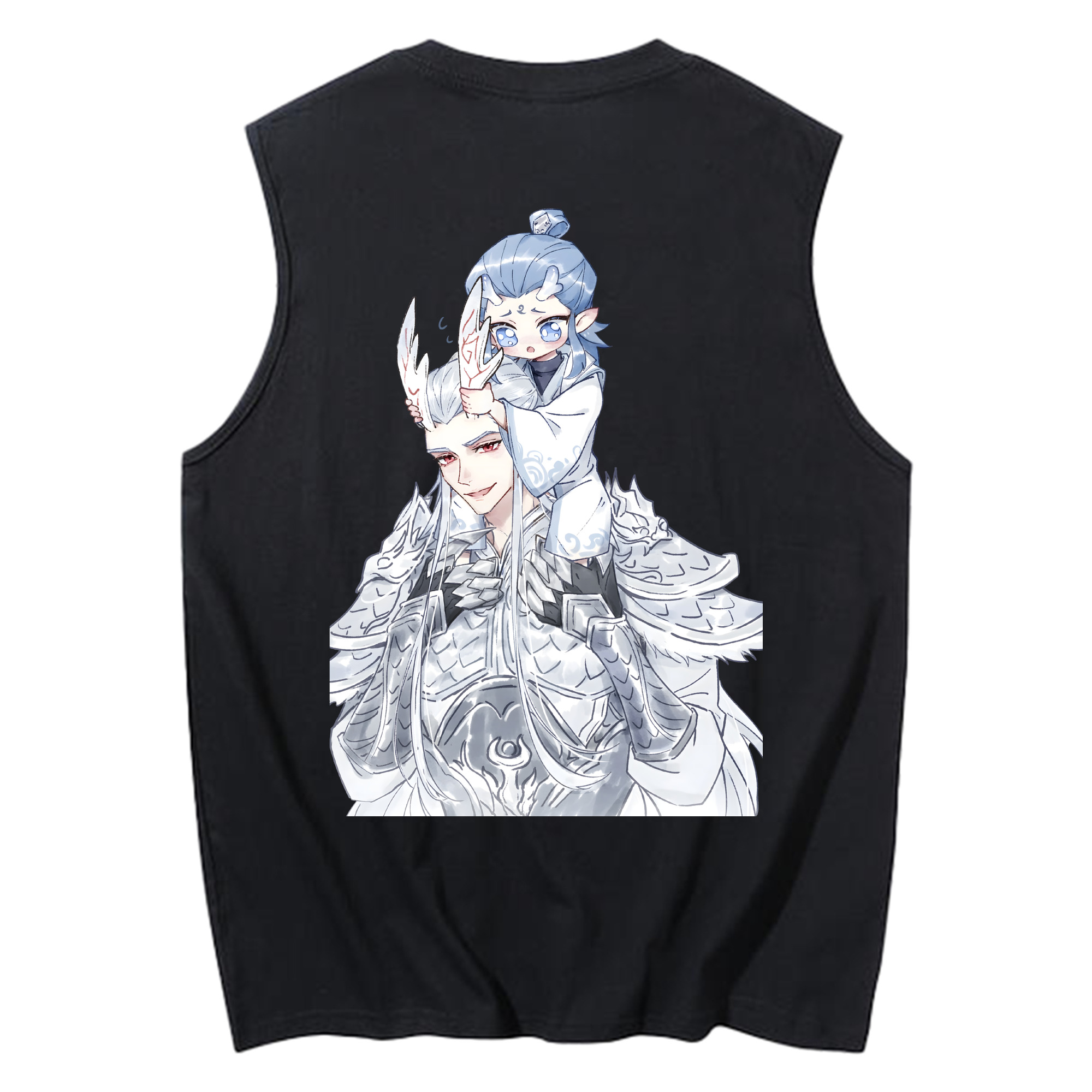（画像用） Ne Zha 2 ナタ 魔童の大暴れ コットン100％タンクトップ（背面プリント）