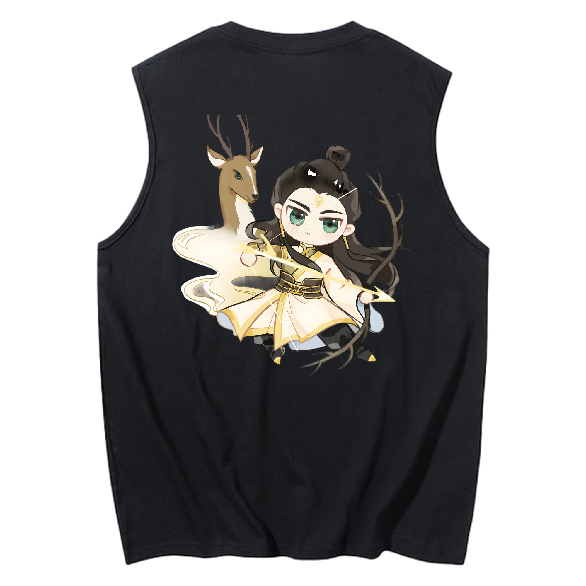 （画像用） Ne Zha 2 ナタ 魔童の大暴れ コットン100％タンクトップ（背面プリント）