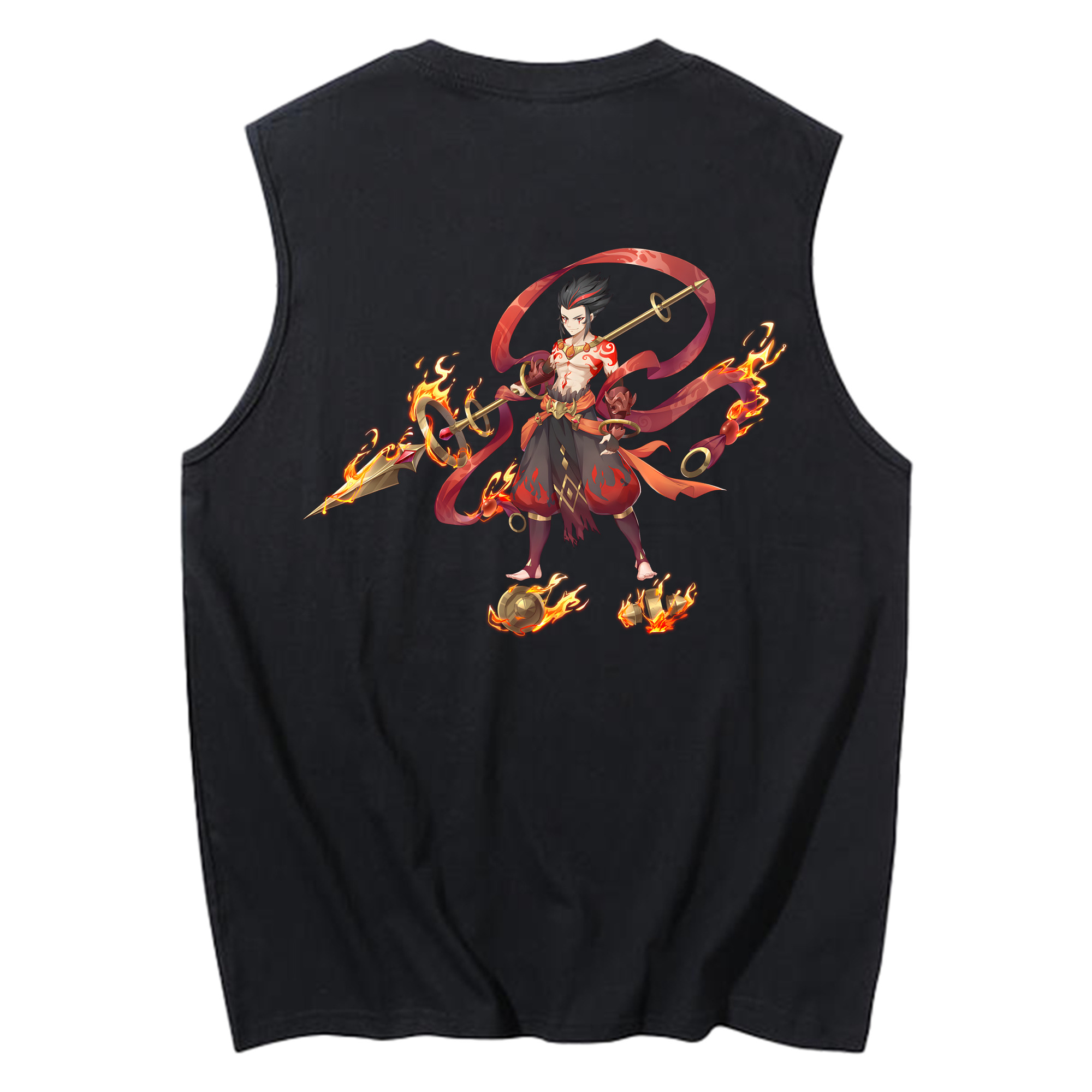 （画像用） Ne Zha 2 ナタ 魔童の大暴れ コットン100％タンクトップ（背面プリント）