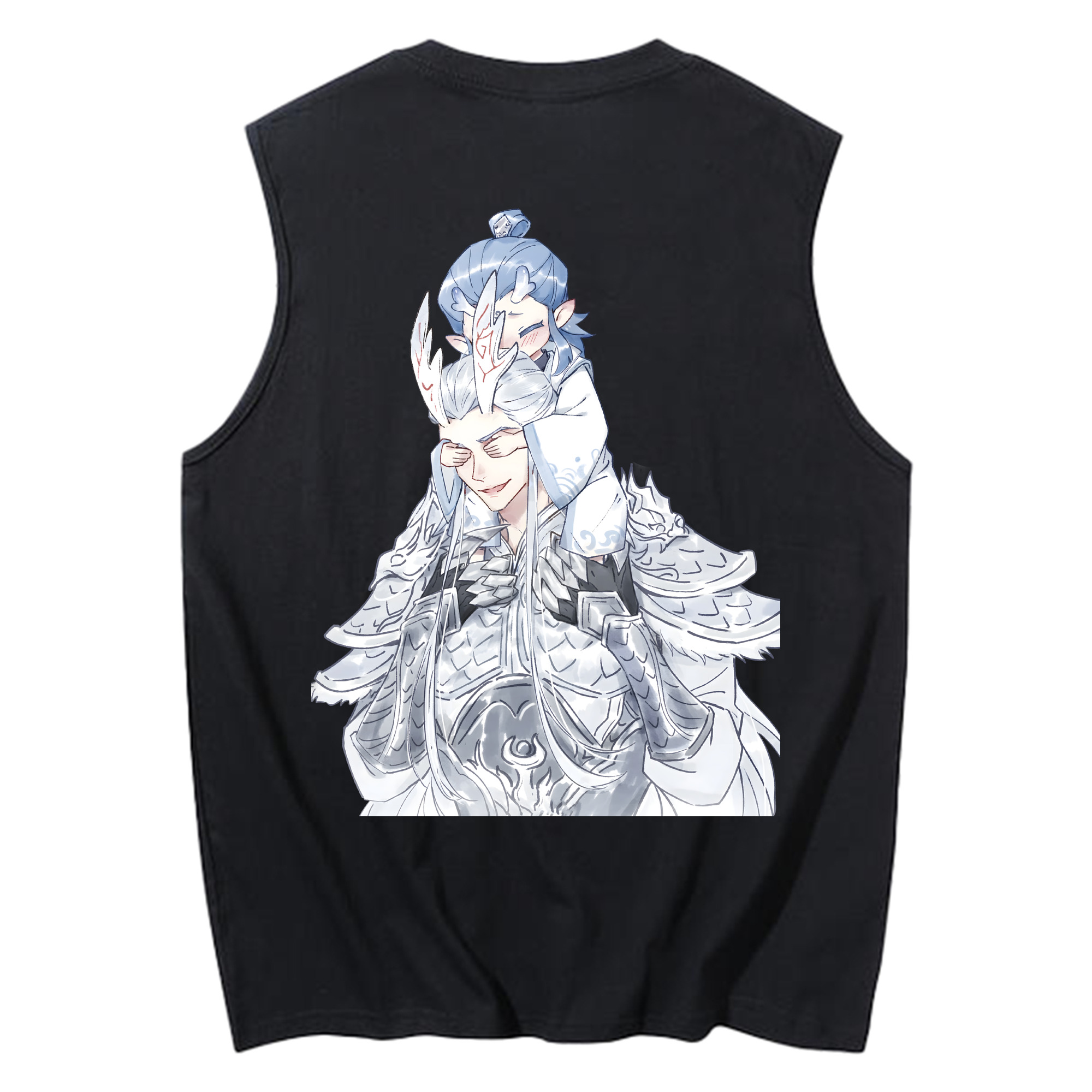 （画像用） Ne Zha 2 ナタ 魔童の大暴れ コットン100％タンクトップ（背面プリント）