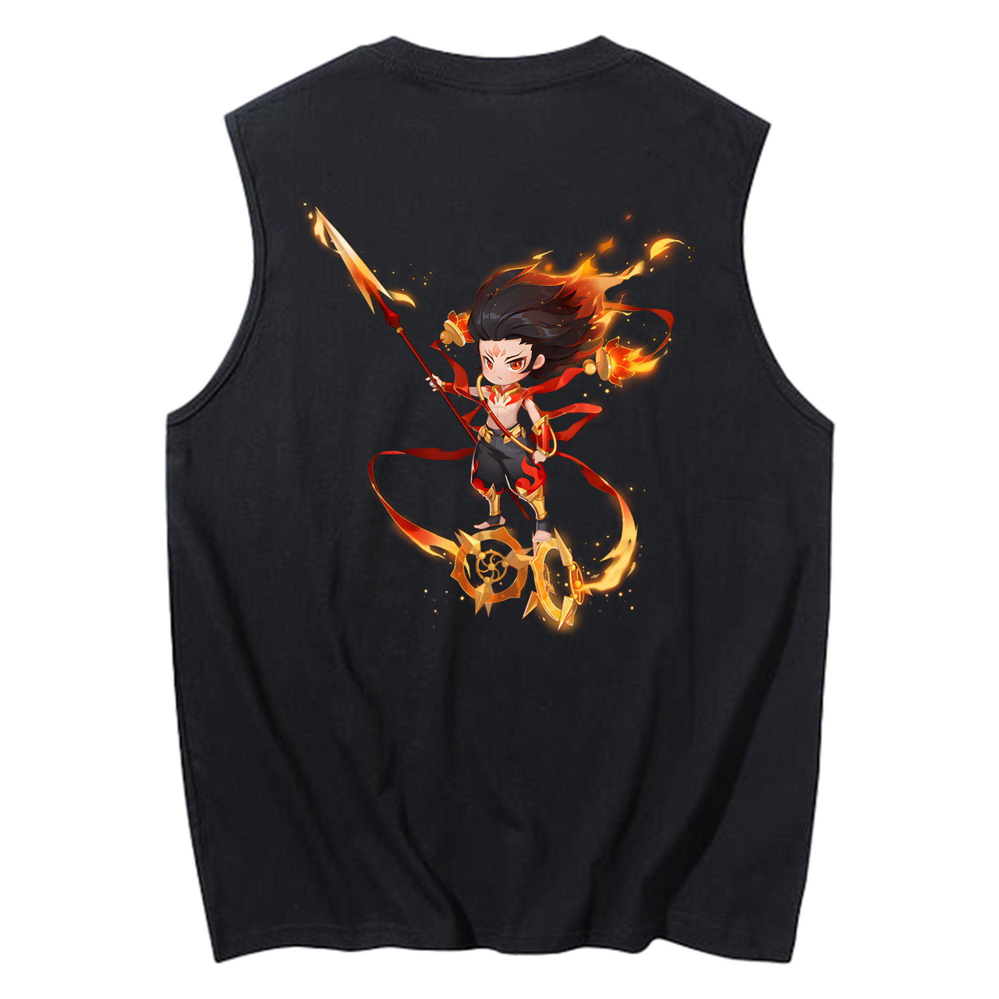 （画像用） Ne Zha 2 ナタ 魔童の大暴れ コットン100％タンクトップ（背面プリント）