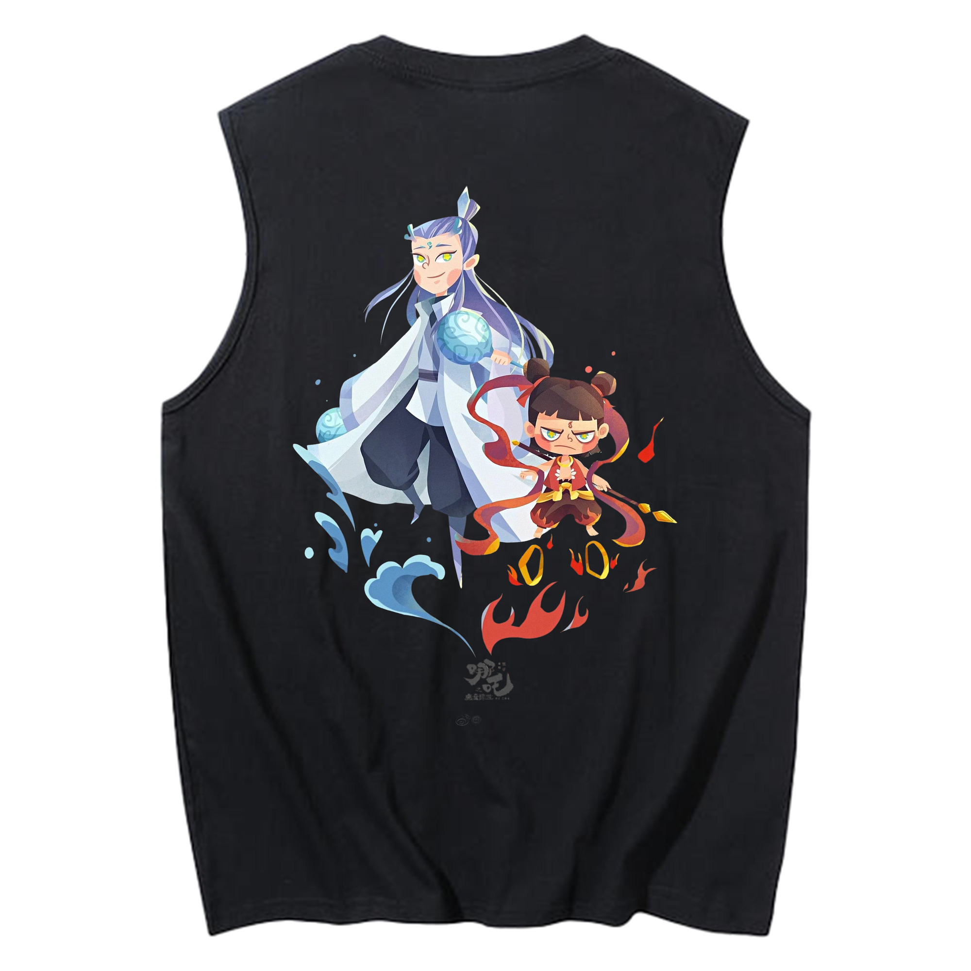 （画像用） Ne Zha 2 ナタ 魔童の大暴れ コットン100％タンクトップ（背面プリント）
