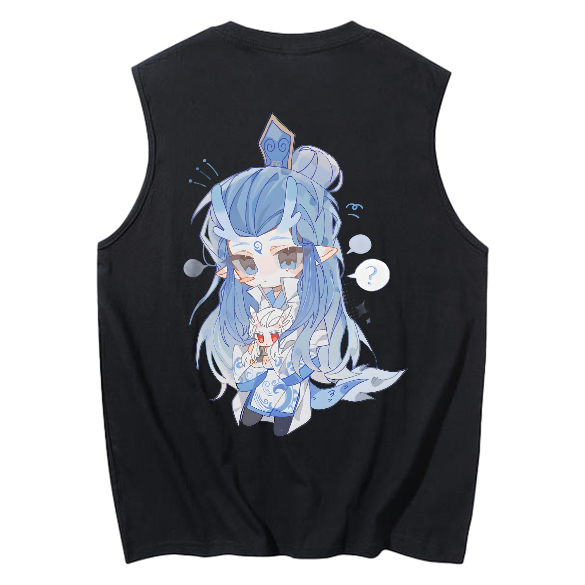 （画像用） Ne Zha 2 ナタ 魔童の大暴れ コットン100％タンクトップ（背面プリント）
