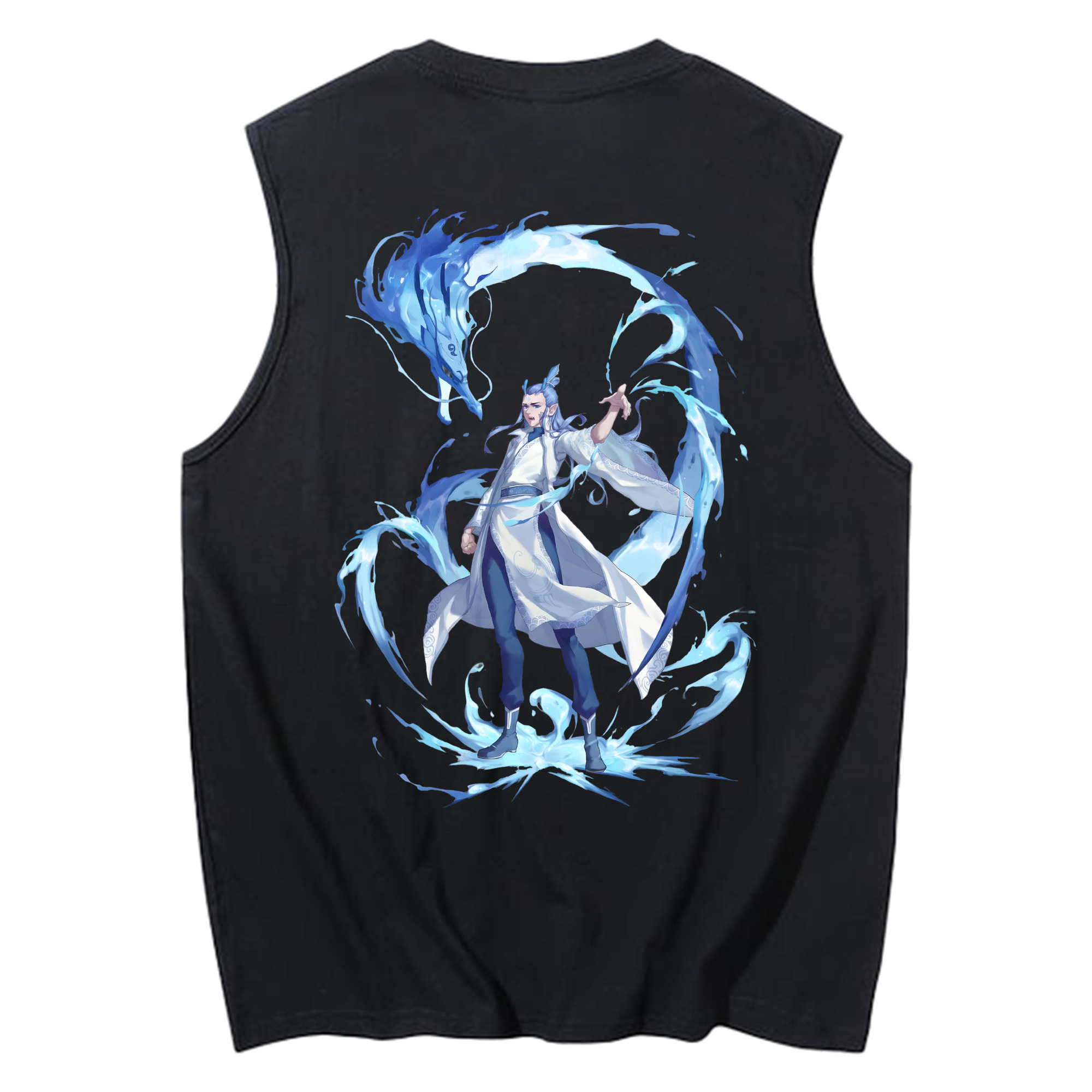（画像用） Ne Zha 2 ナタ 魔童の大暴れ コットン100％タンクトップ（背面プリント）