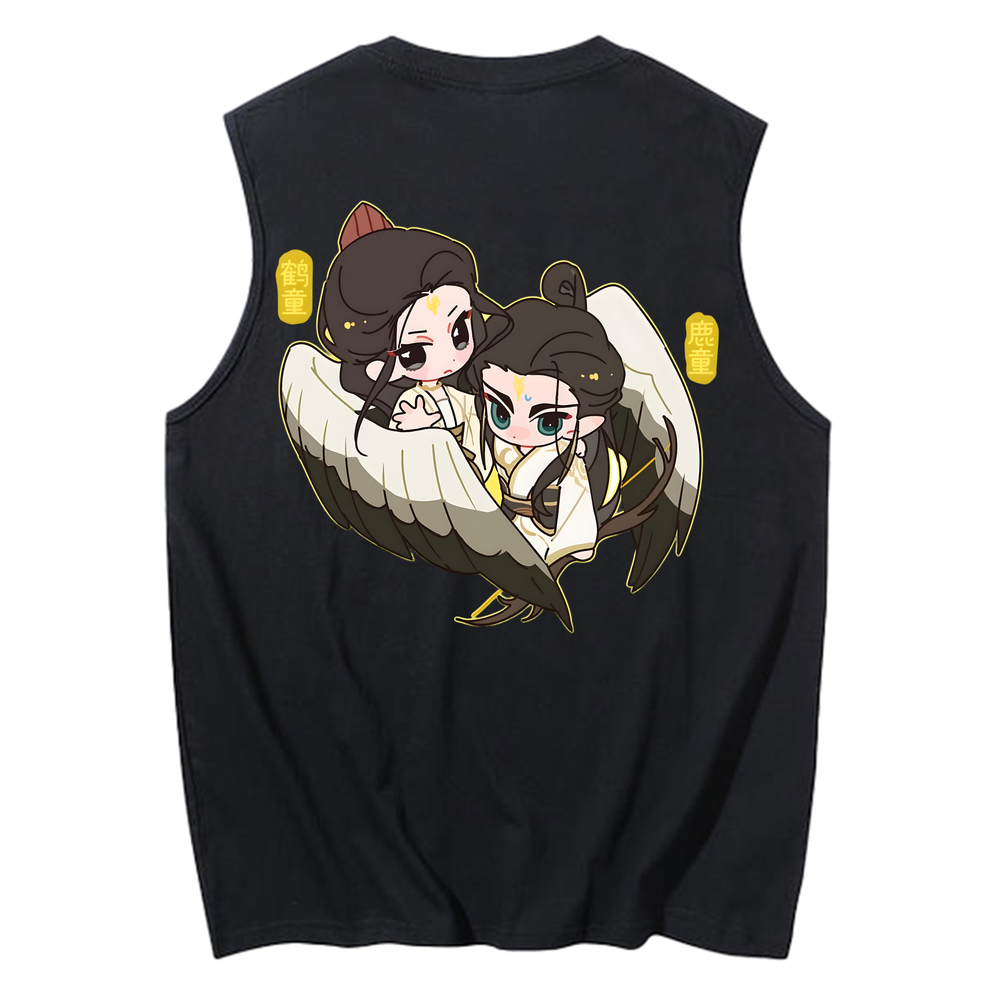 （画像用） Ne Zha 2 ナタ 魔童の大暴れ コットン100％タンクトップ（背面プリント）