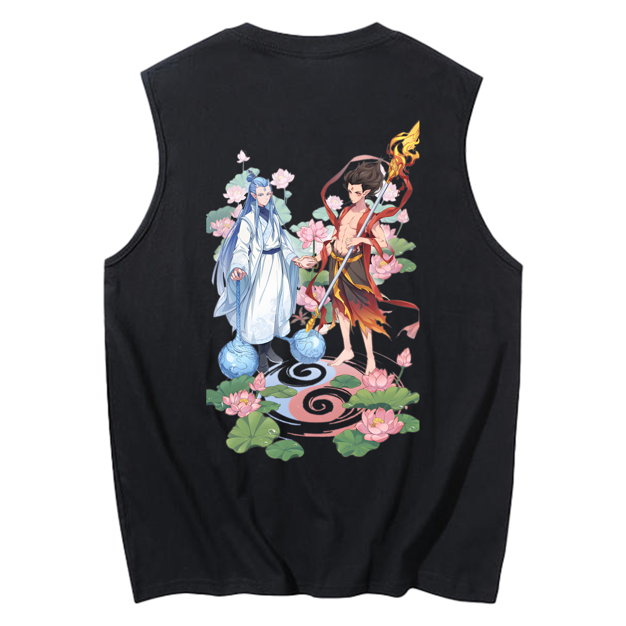 （画像用） Ne Zha 2 ナタ 魔童の大暴れ コットン100％タンクトップ（背面プリント）