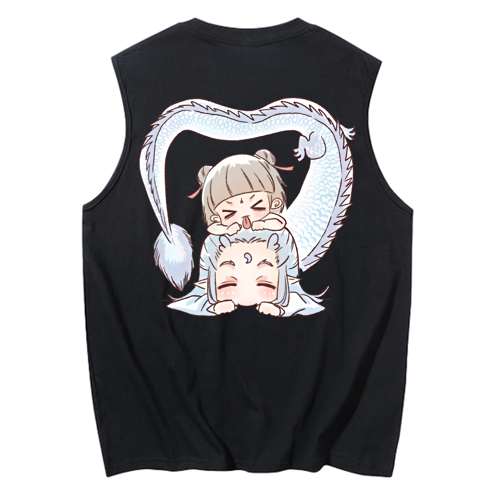 （画像用） Ne Zha 2 ナタ 魔童の大暴れ コットン100％タンクトップ（背面プリント）