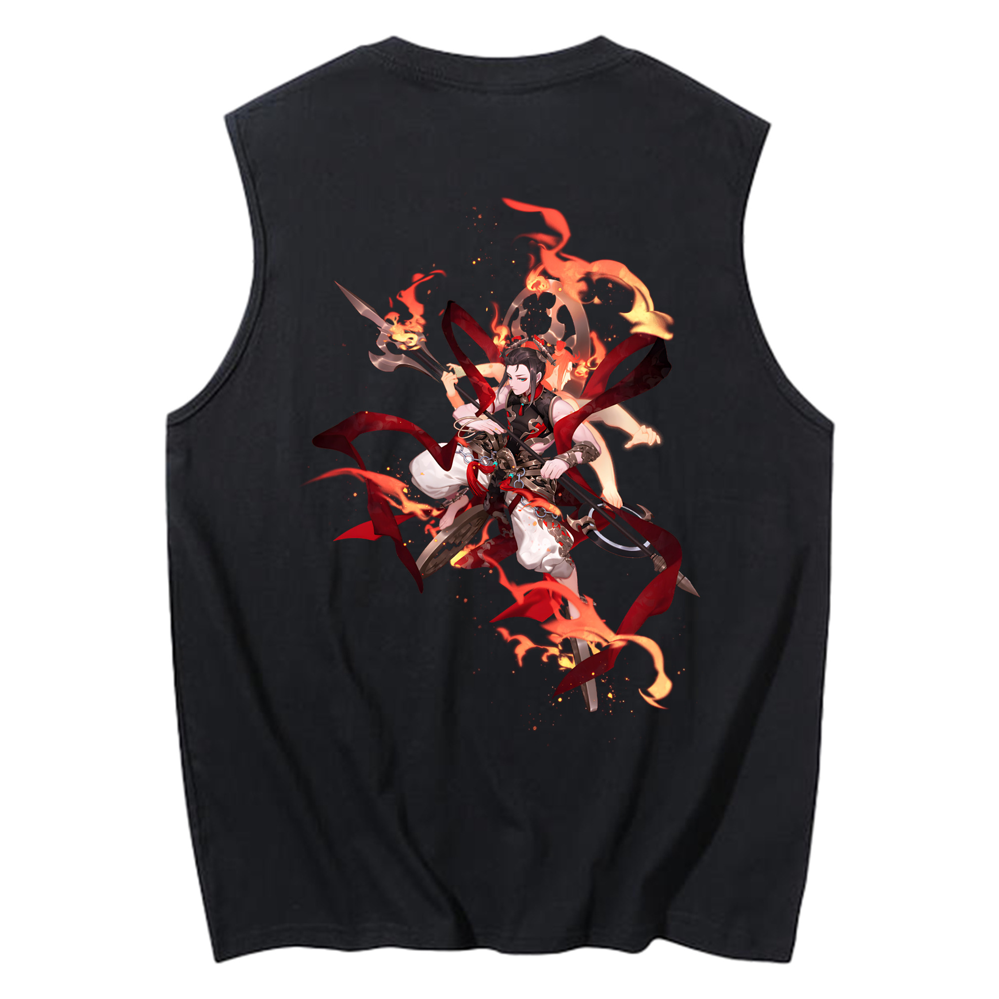 （画像用） Ne Zha 2 ナタ 魔童の大暴れ コットン100％タンクトップ（背面プリント）