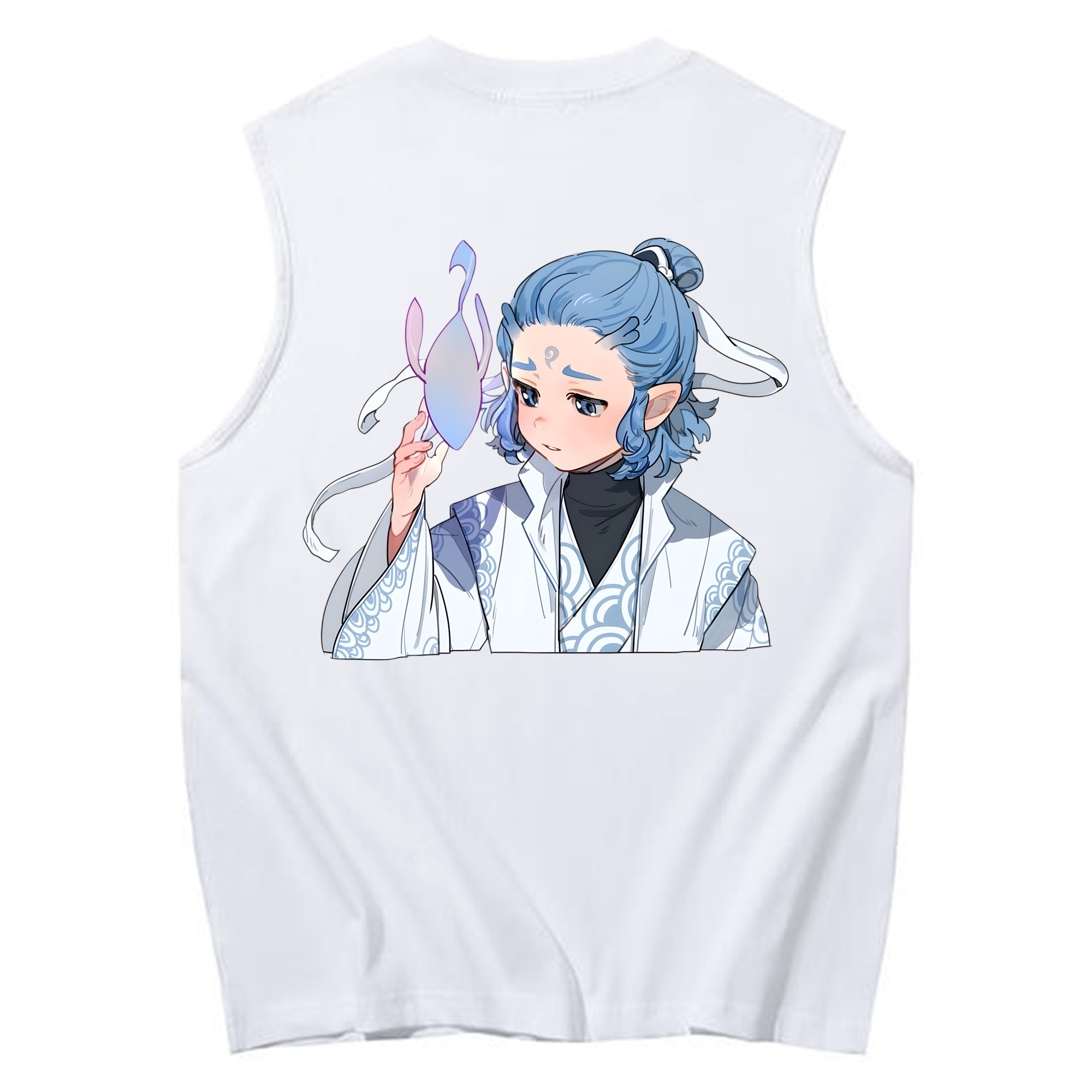 （画像用） Ne Zha 2 ナタ 魔童の大暴れ コットン100％タンクトップ（背面プリント）