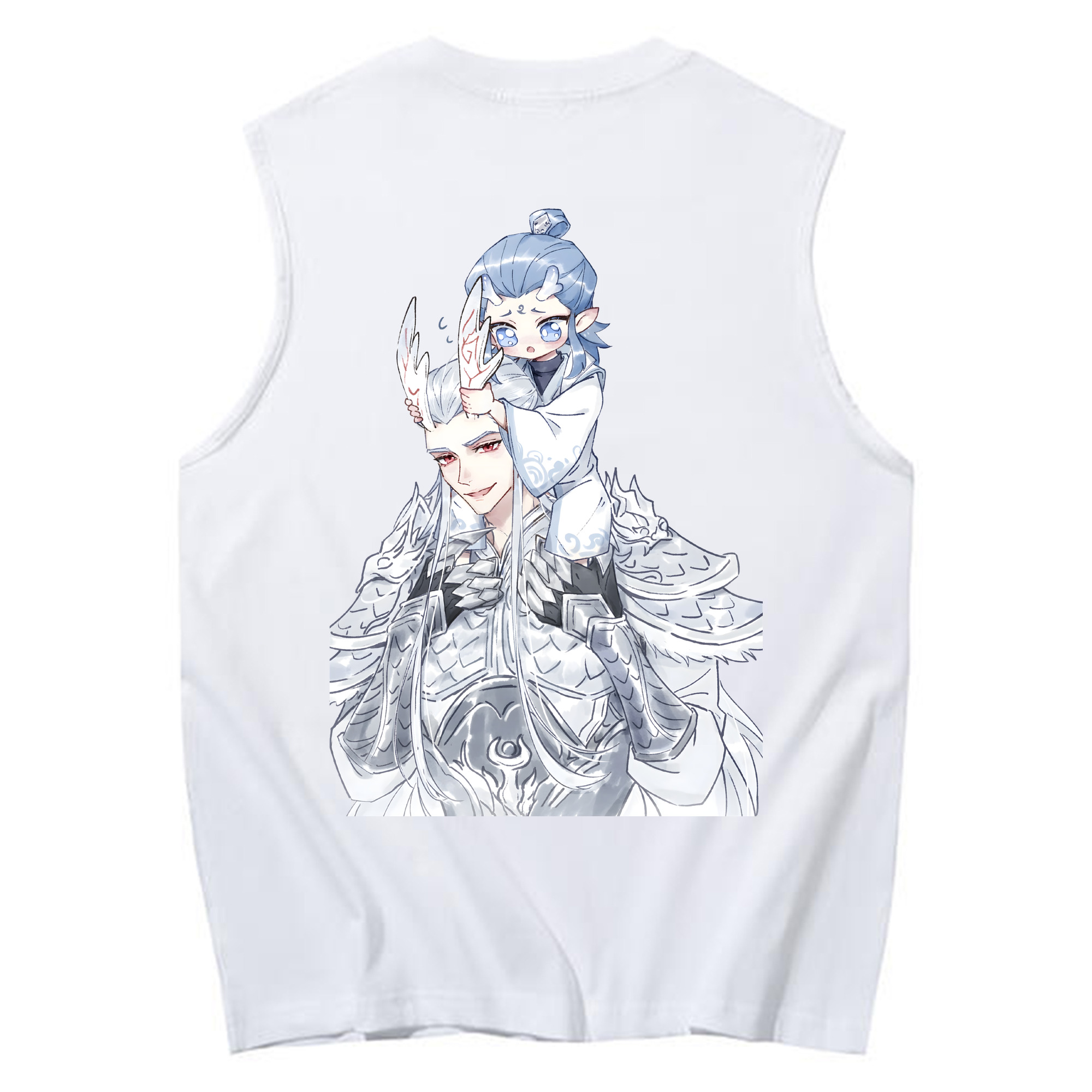（画像用） Ne Zha 2 ナタ 魔童の大暴れ コットン100％タンクトップ（背面プリント）