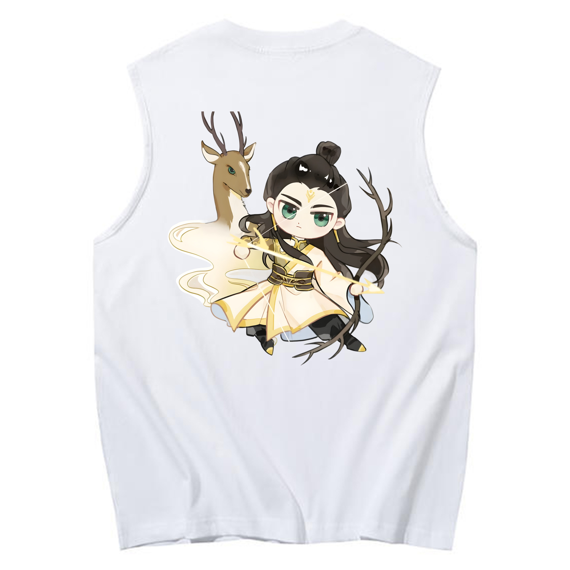（画像用） Ne Zha 2 ナタ 魔童の大暴れ コットン100％タンクトップ（背面プリント）
