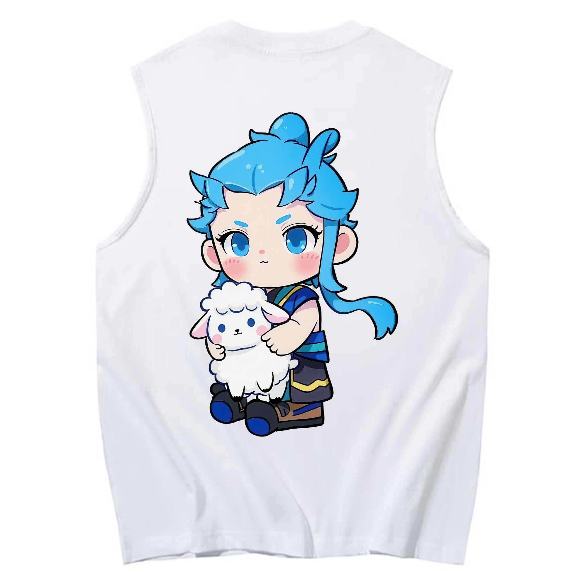 （画像用） Ne Zha 2 ナタ 魔童の大暴れ コットン100％タンクトップ（背面プリント）