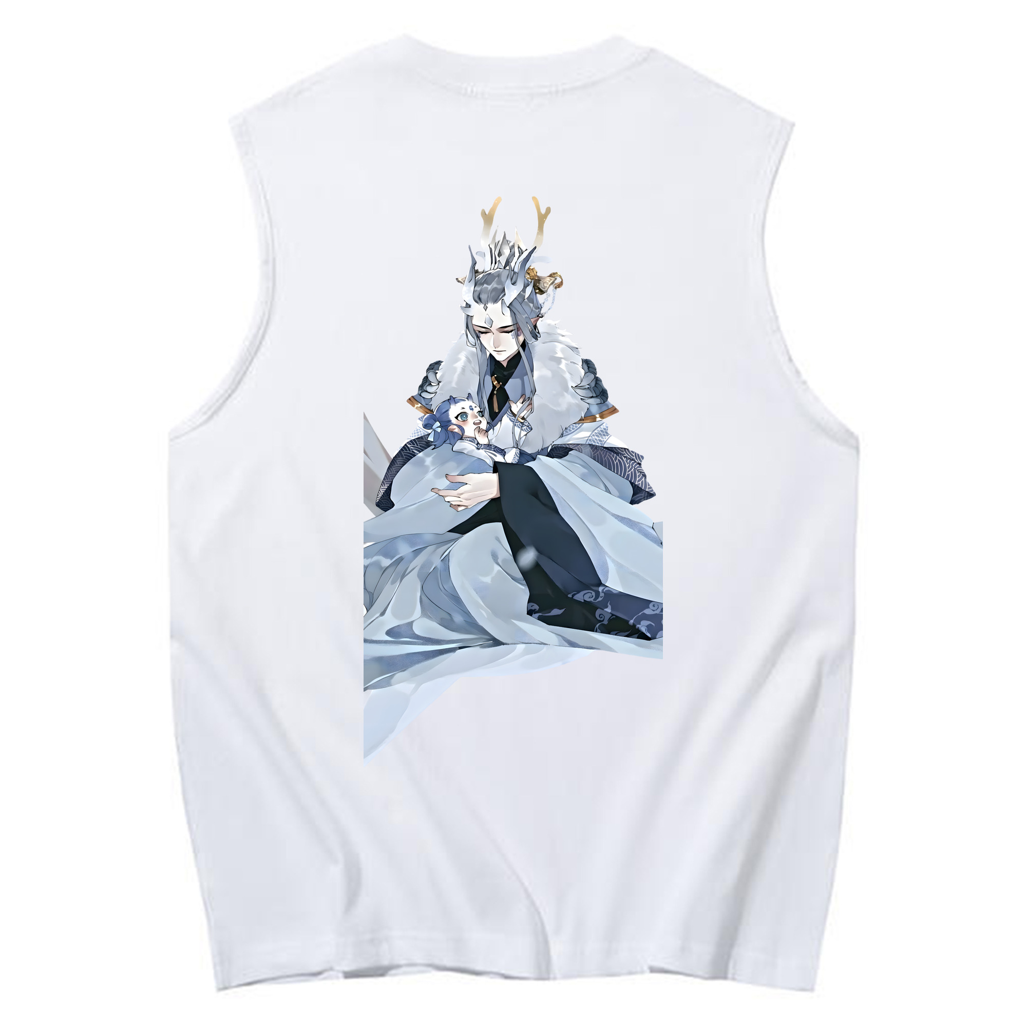 （画像用） Ne Zha 2 ナタ 魔童の大暴れ コットン100％タンクトップ（背面プリント）