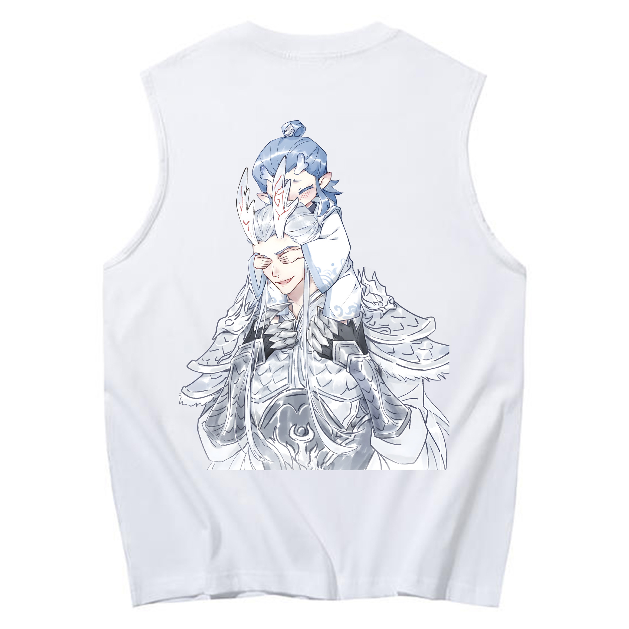 （画像用） Ne Zha 2 ナタ 魔童の大暴れ コットン100％タンクトップ（背面プリント）