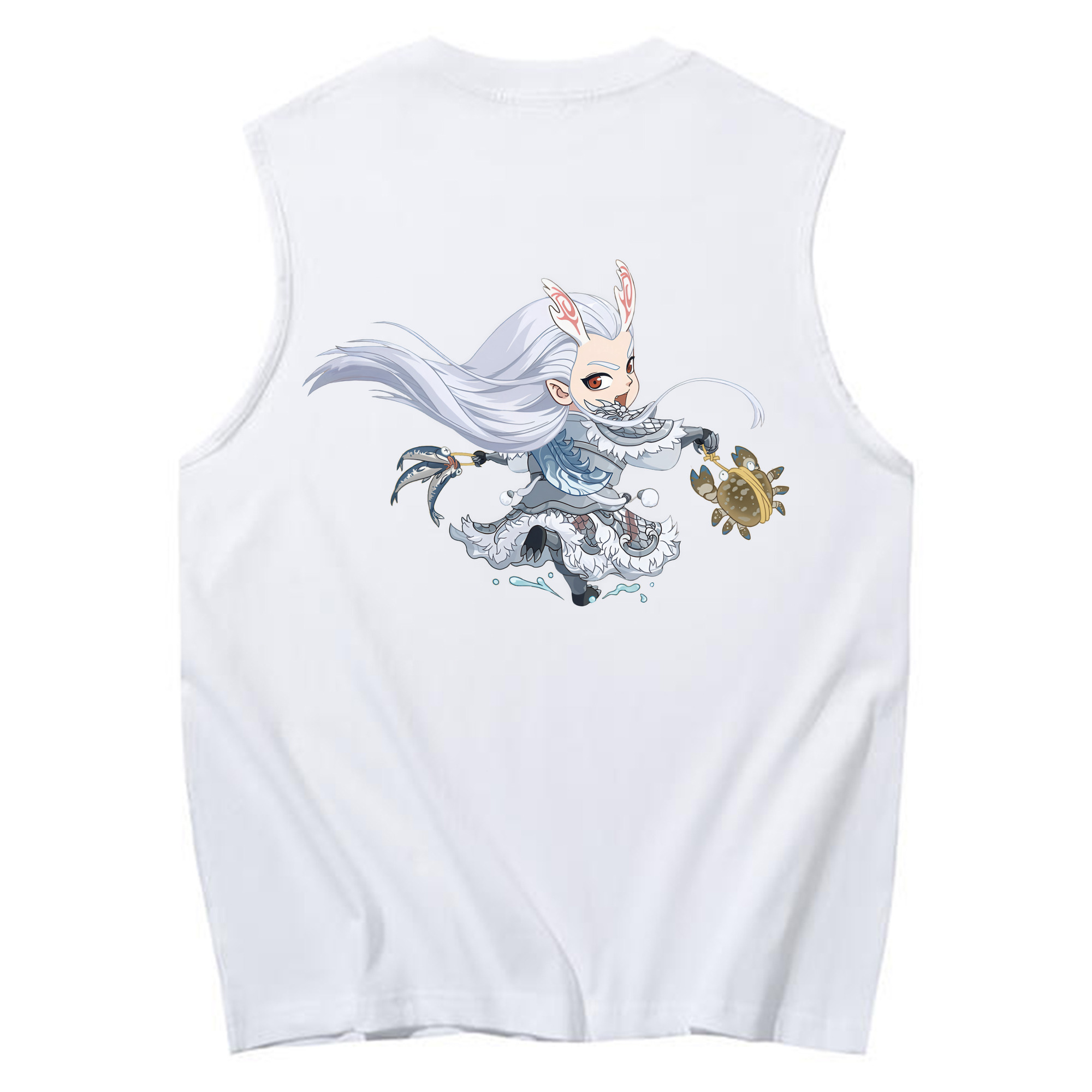 （画像用） Ne Zha 2 ナタ 魔童の大暴れ コットン100％タンクトップ（背面プリント）