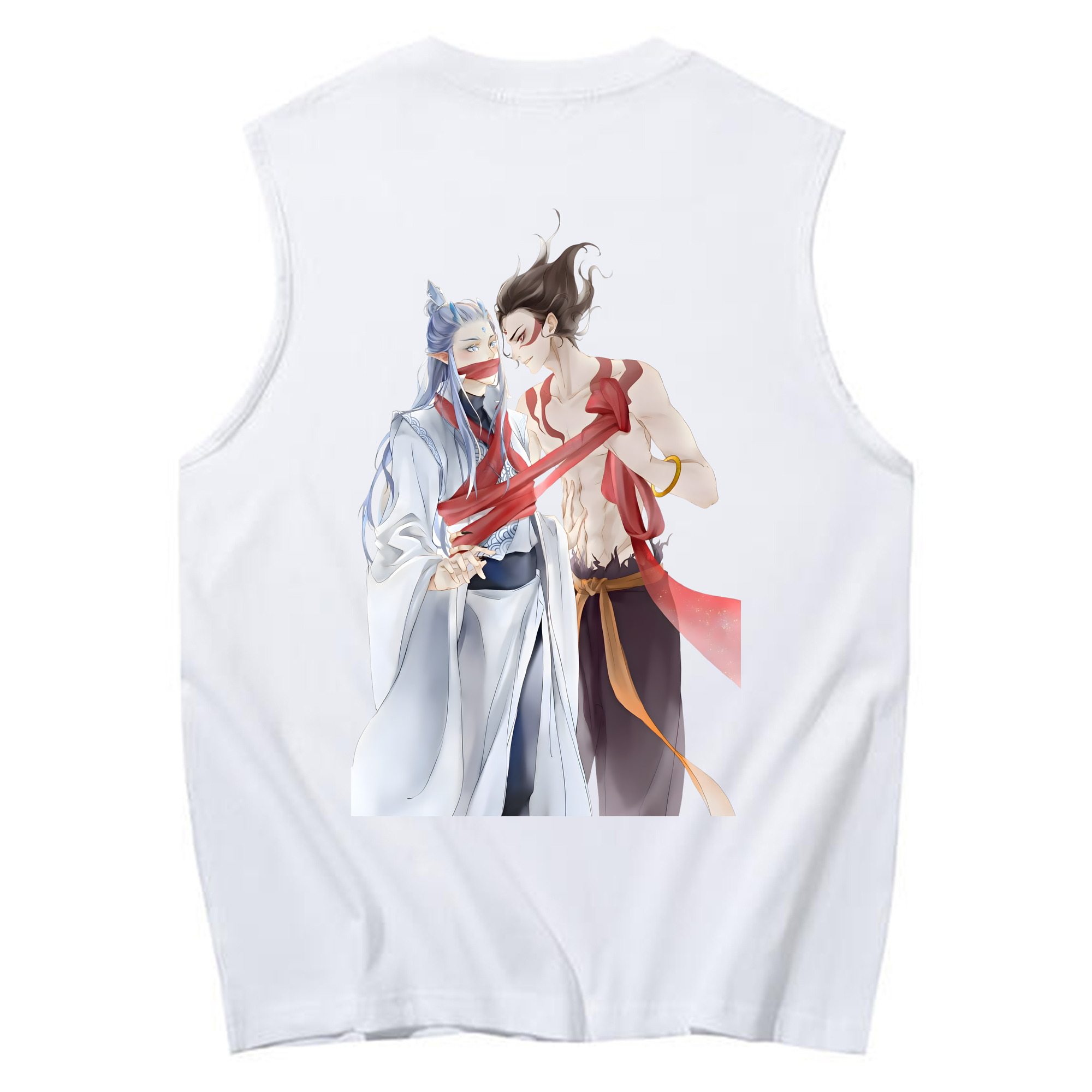 （画像用） Ne Zha 2 ナタ 魔童の大暴れ コットン100％タンクトップ（背面プリント）