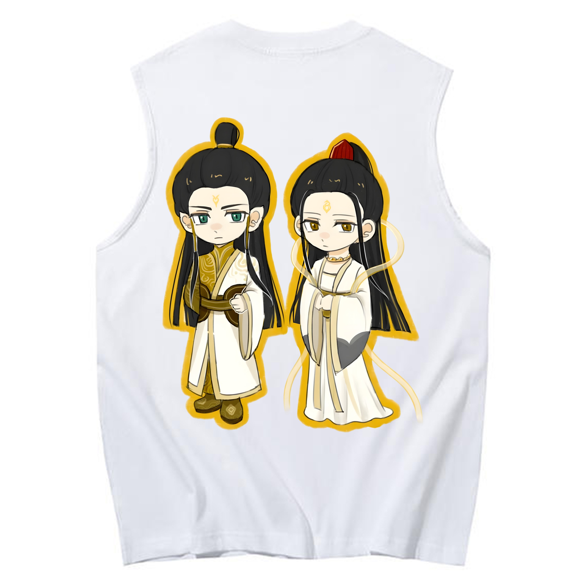 （画像用） Ne Zha 2 ナタ 魔童の大暴れ コットン100％タンクトップ（背面プリント）
