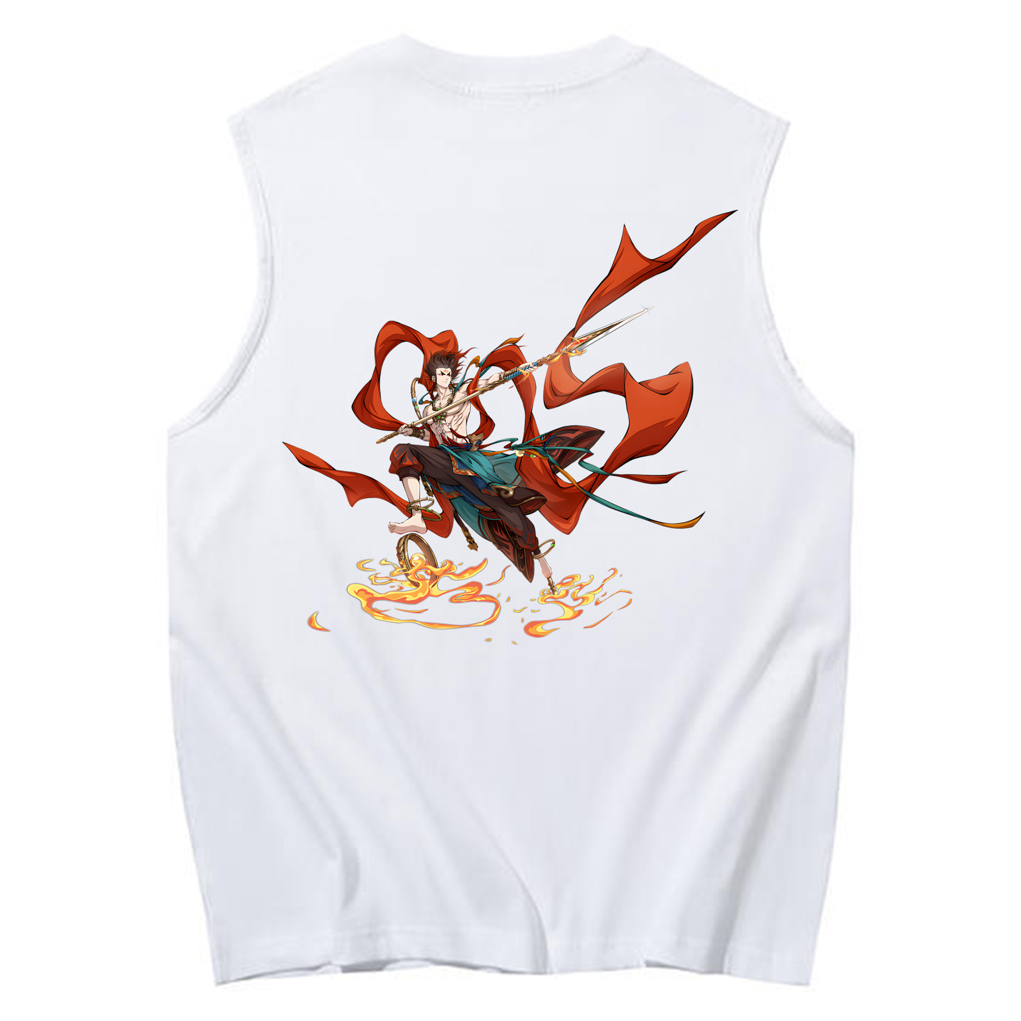 （画像用） Ne Zha 2 ナタ 魔童の大暴れ コットン100％タンクトップ（背面プリント）