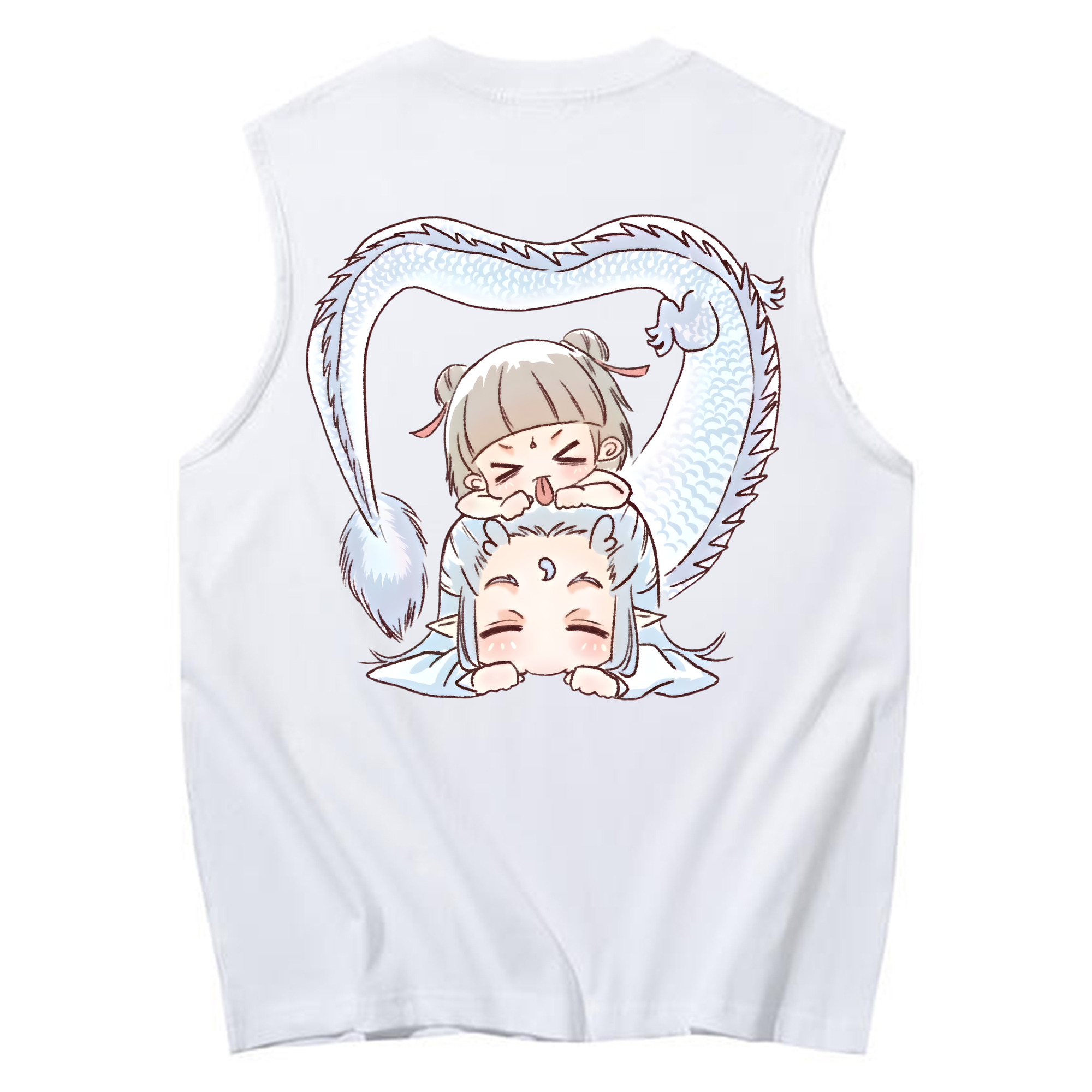（画像用） Ne Zha 2 ナタ 魔童の大暴れ コットン100％タンクトップ（背面プリント）