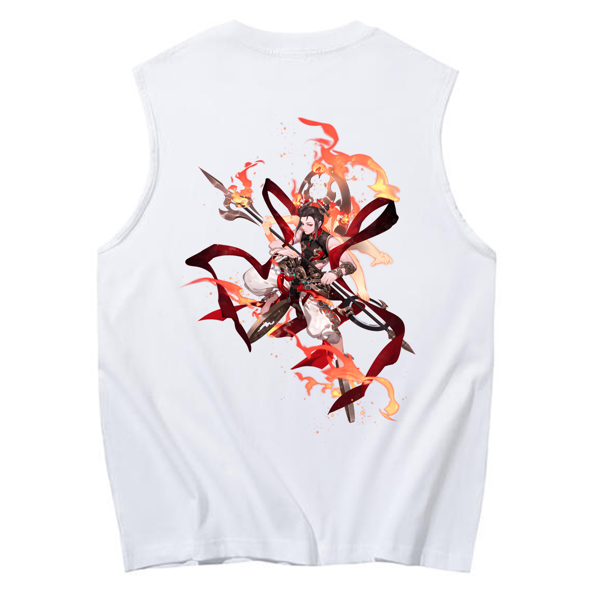 （画像用） Ne Zha 2 ナタ 魔童の大暴れ コットン100％タンクトップ（背面プリント）