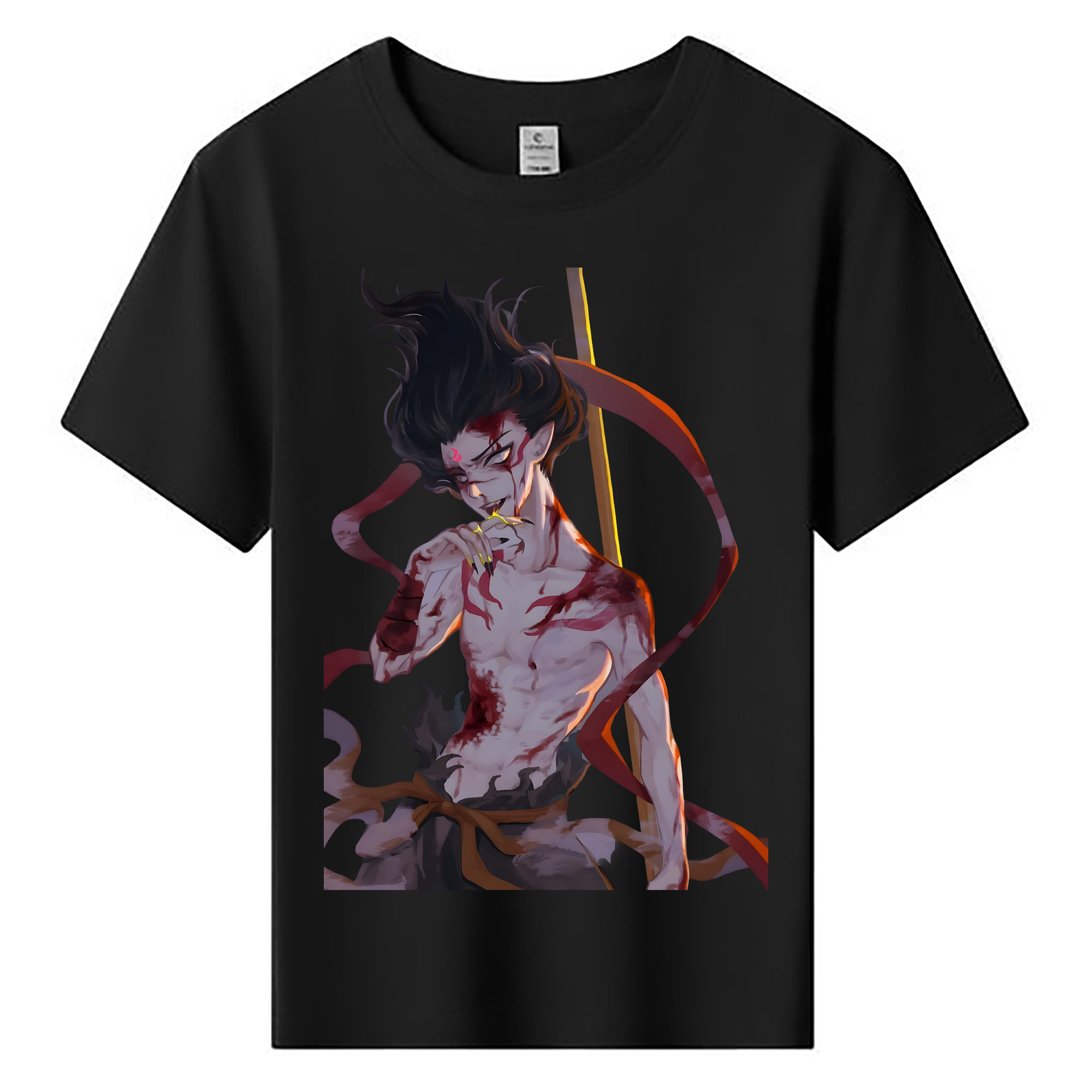 （画像用） Ne Zha 2 ナタ 魔童の大暴れ 綿100％キッズTシャツ（フロントプリント）