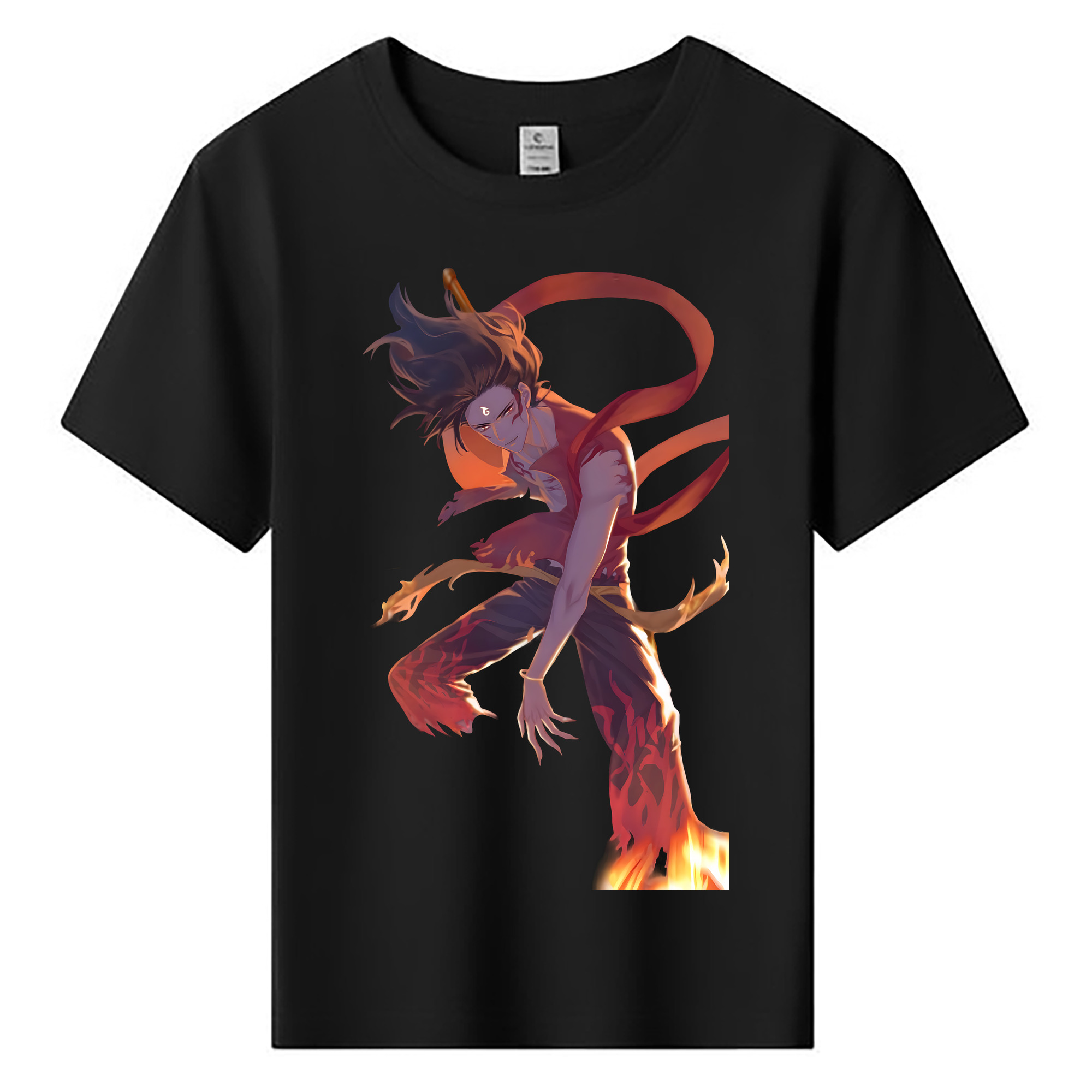 （画像用） Ne Zha 2 ナタ 魔童の大暴れ 綿100％キッズTシャツ（フロントプリント）