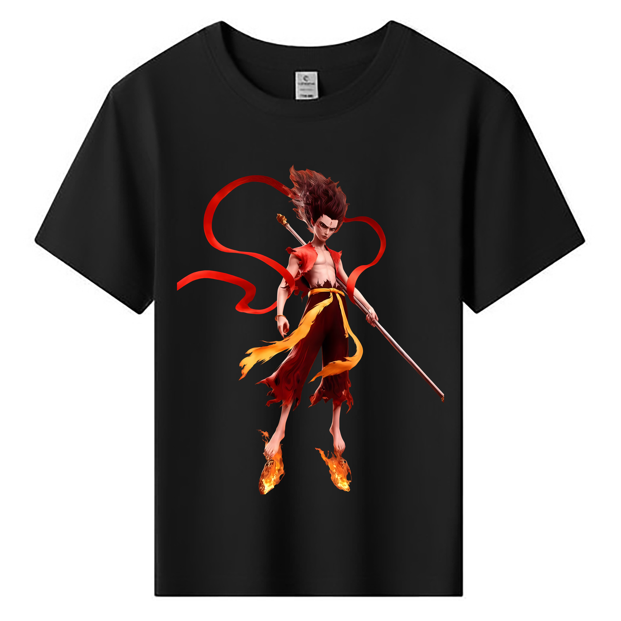 Ne Zha 2 ナタ 魔童の大暴れ 綿100％キッズTシャツ（フロントプリント）