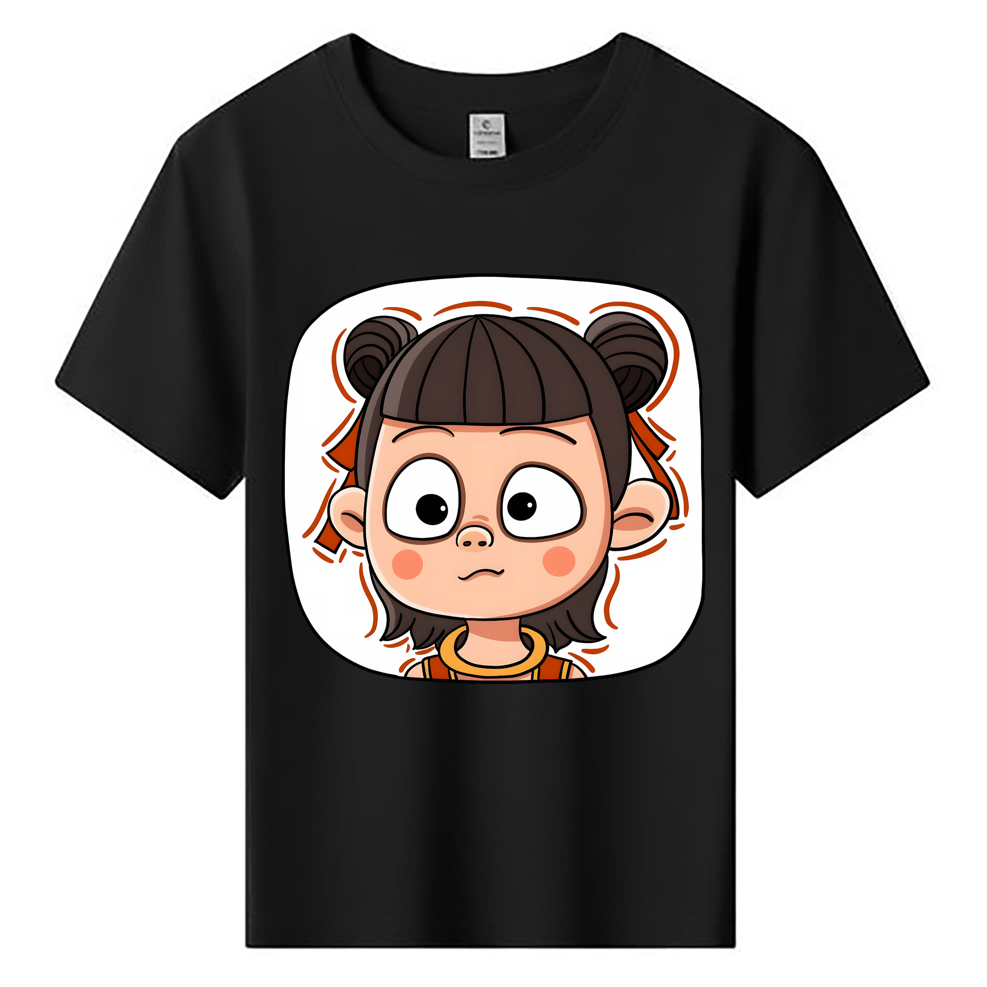 （画像用） Ne Zha 2 ナタ 魔童の大暴れ 綿100％キッズTシャツ（フロントプリント）