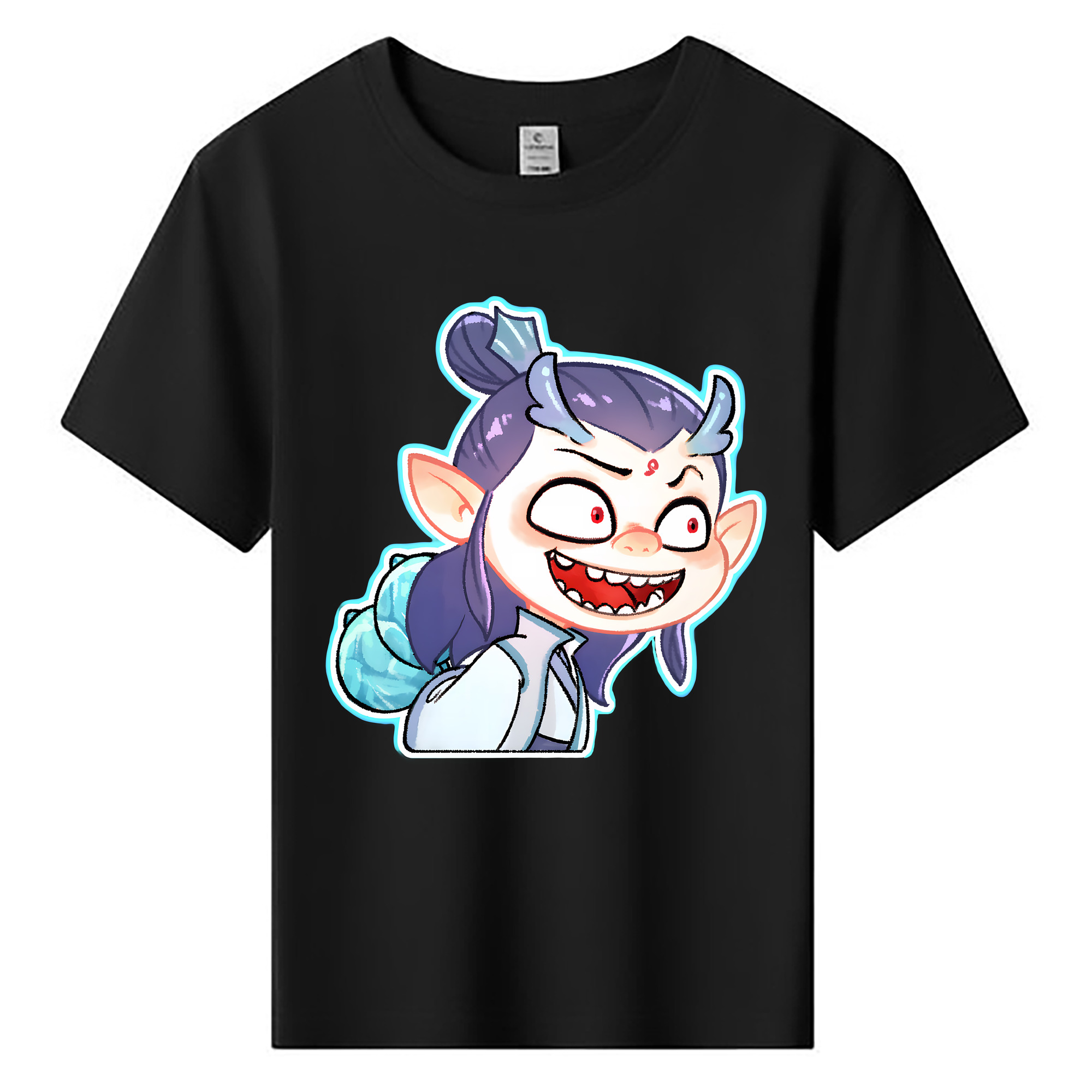 （画像用） Ne Zha 2 ナタ 魔童の大暴れ 綿100％キッズTシャツ（フロントプリント）