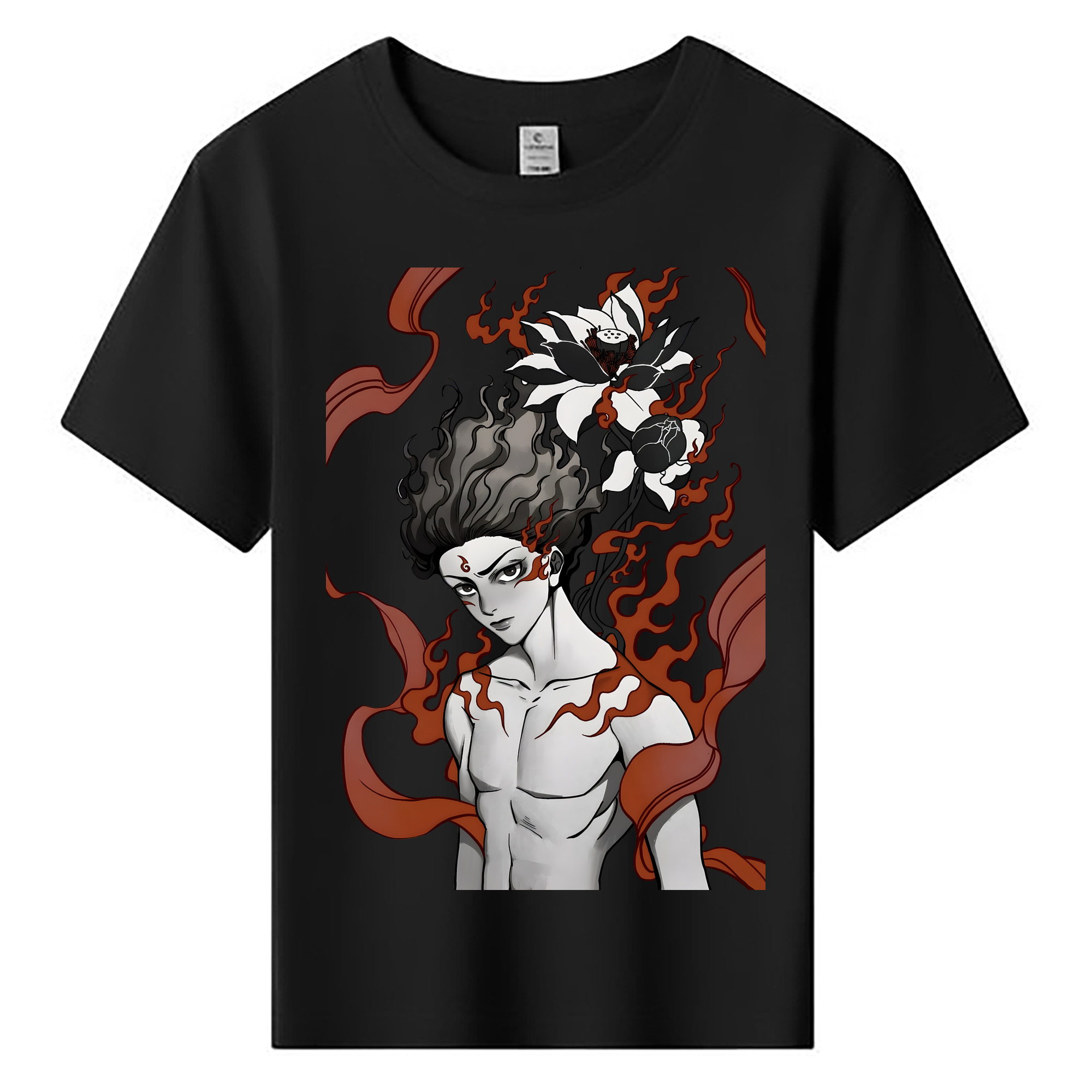（画像用） Ne Zha 2 ナタ 魔童の大暴れ 綿100％キッズTシャツ（フロントプリント）